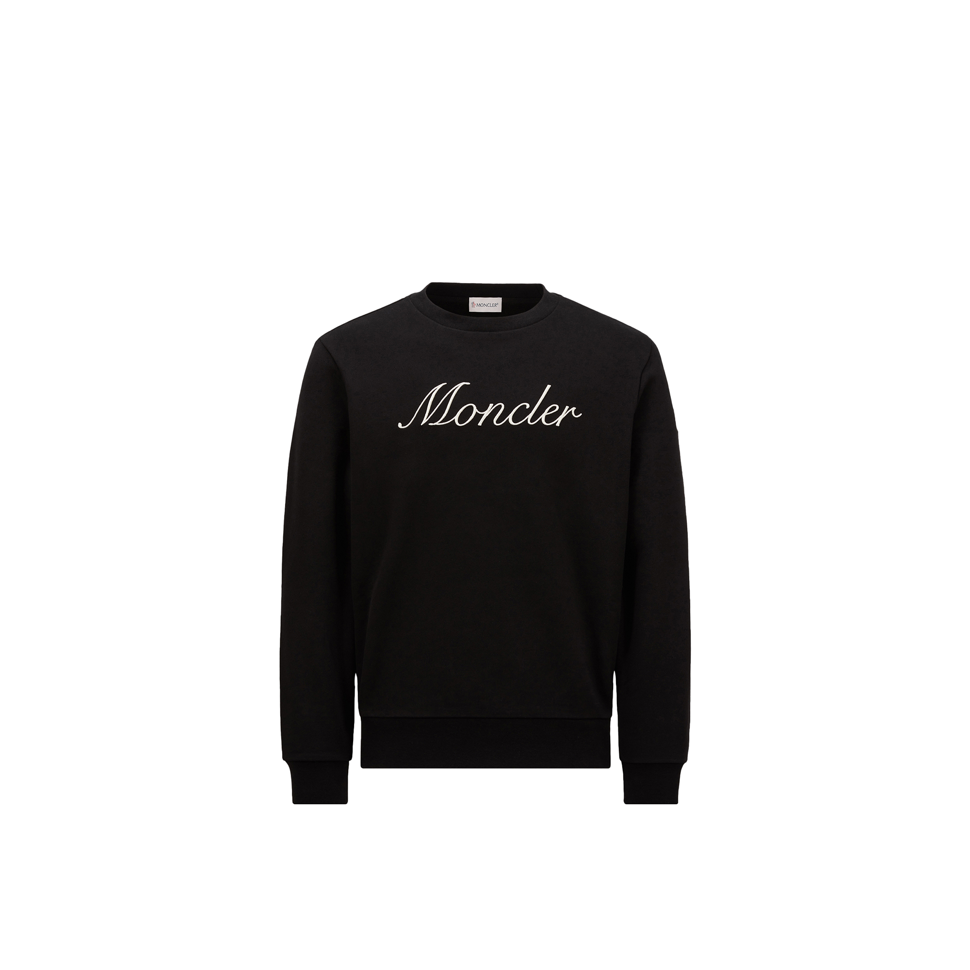 Moncler Black Cotton Sweatshirt In Black