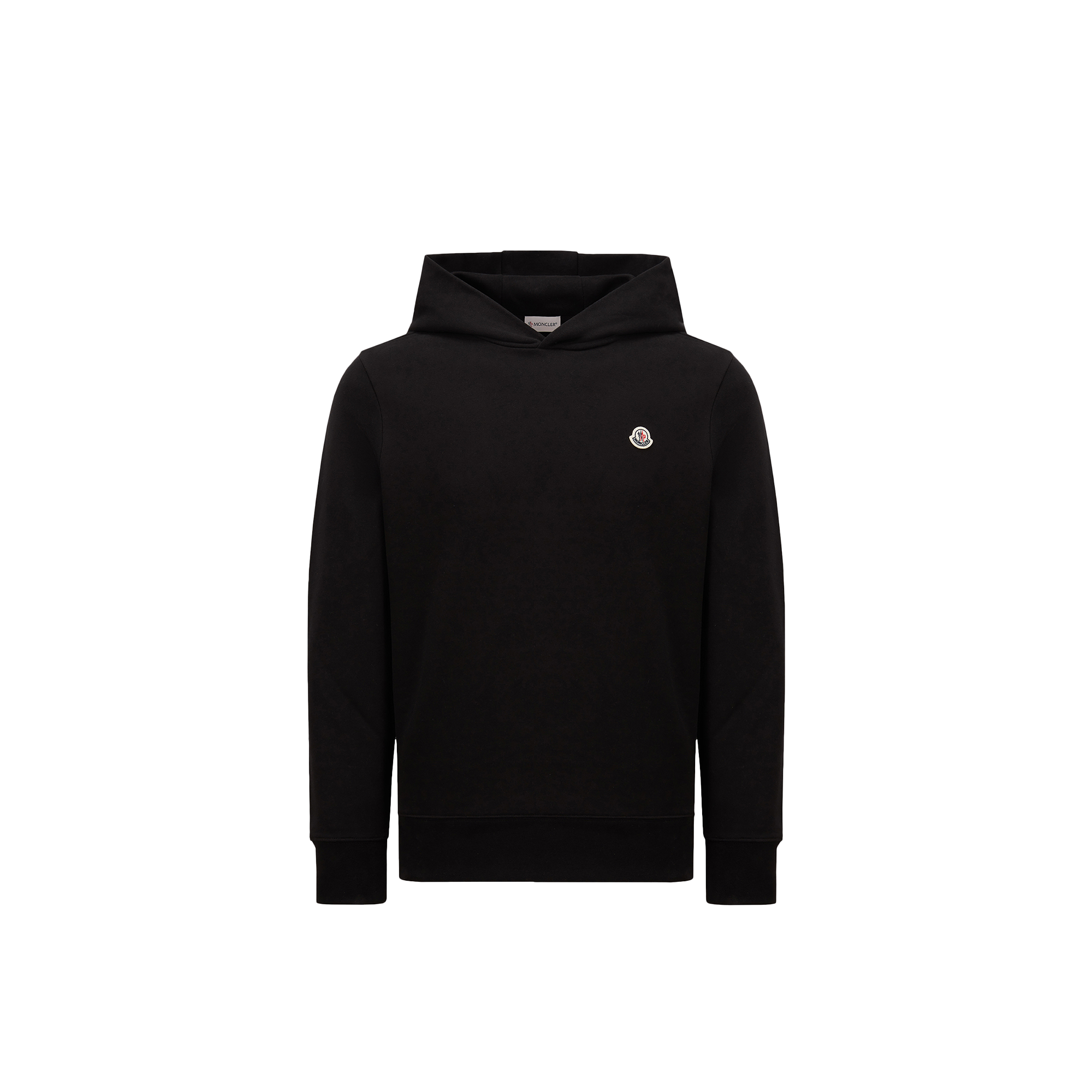 Shop Moncler Sweat À Capuche En Coton À Empiècement Logo In Black