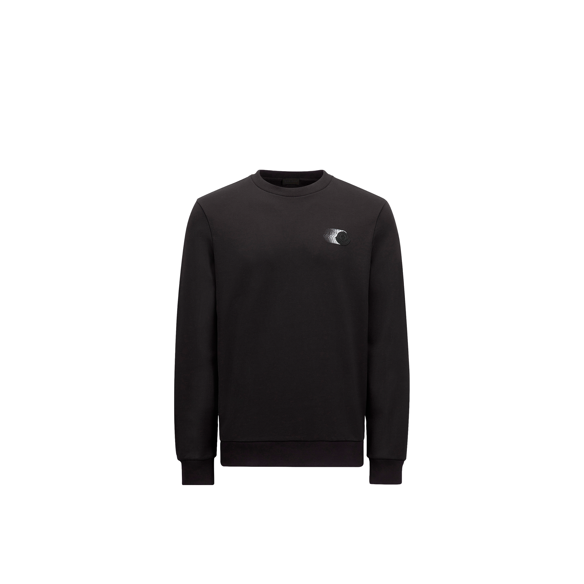 Moncler Sweat En Coton À Motif Logo Délavé In Black