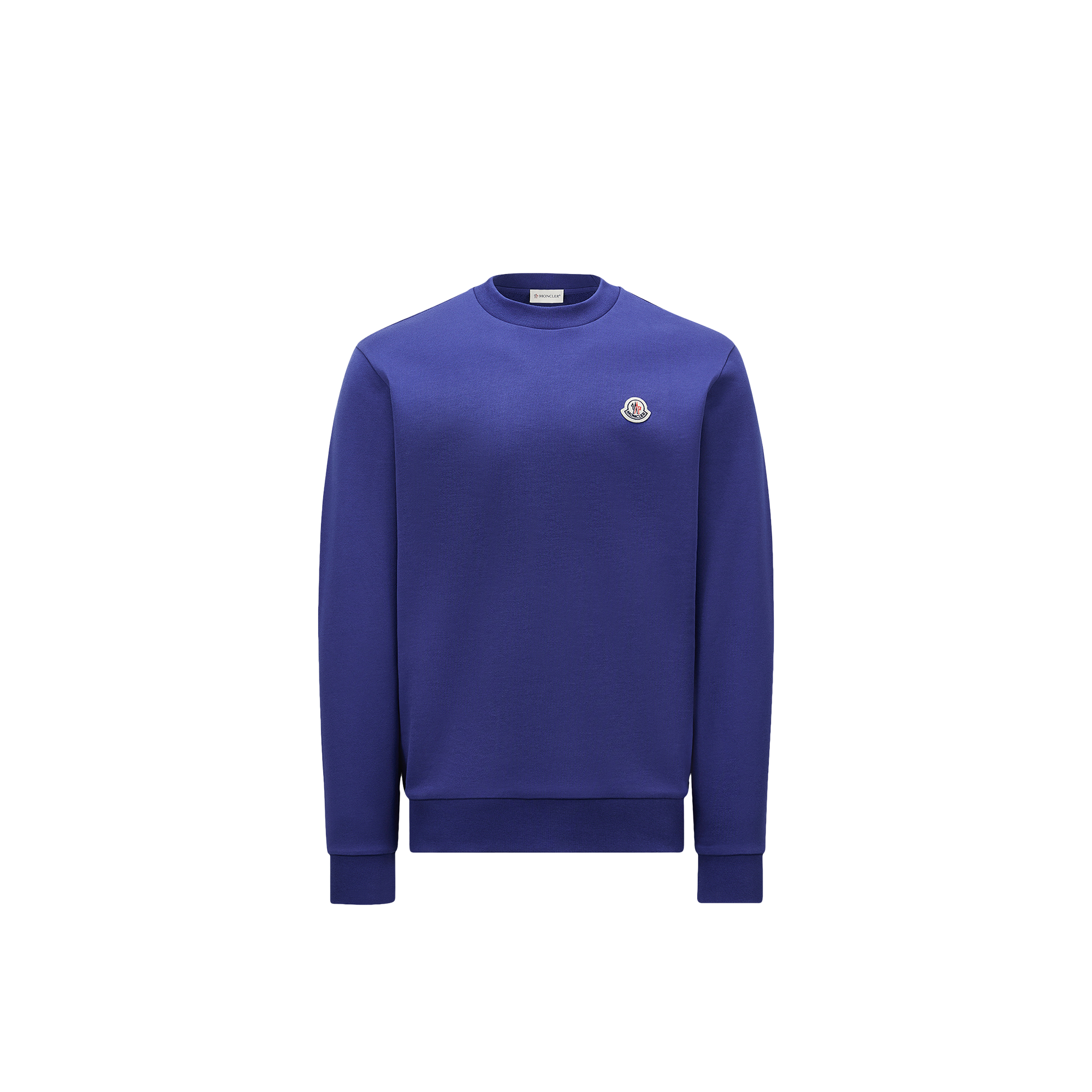 Moncler Sweat En Coton À Empiècement Logo In Blue