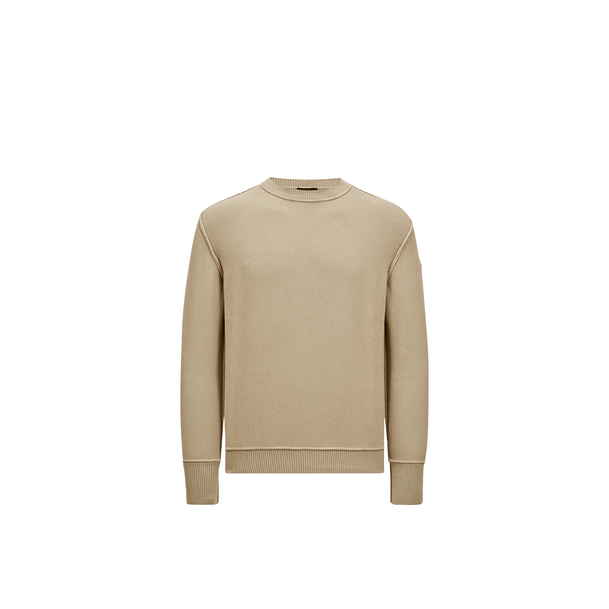 MONCLER TEXTURED COTTON JUMPER, MEN, BEIGE, SIZE: XL