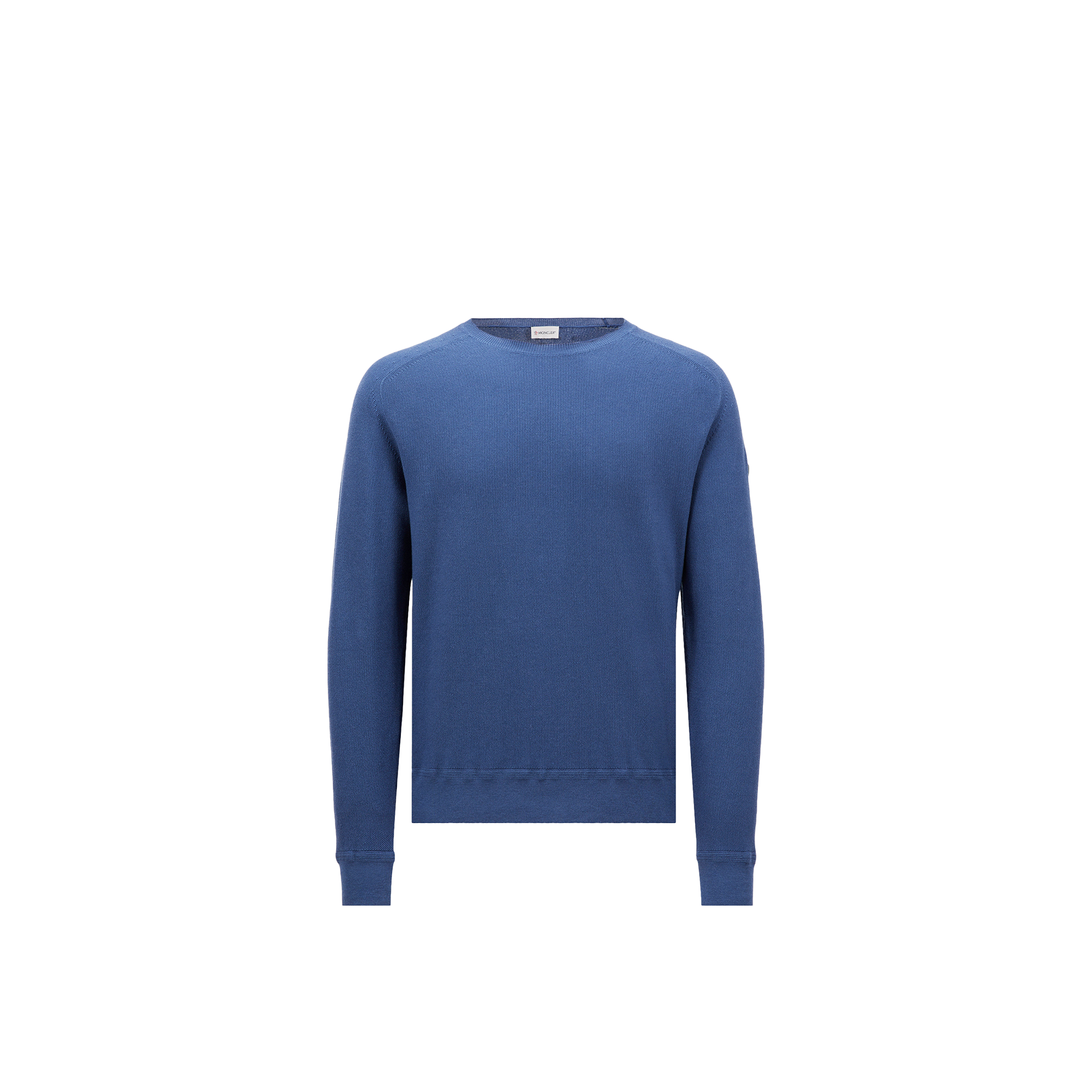 Moncler Cotton & Cashmere Jumper, Men, Blue, Size: M In Blue
