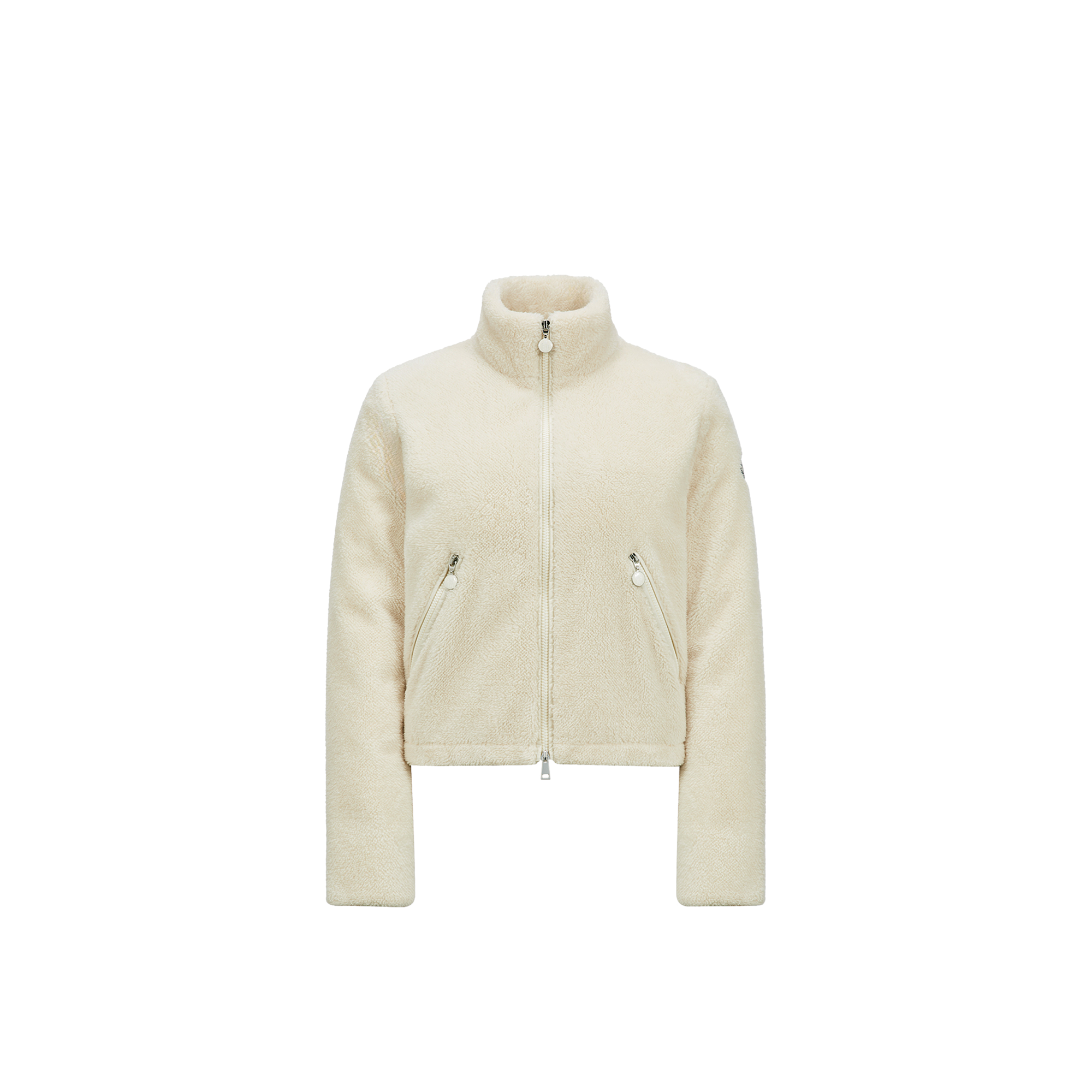 Moncler Doudoune Courte Polignac En Teddy In Blanc