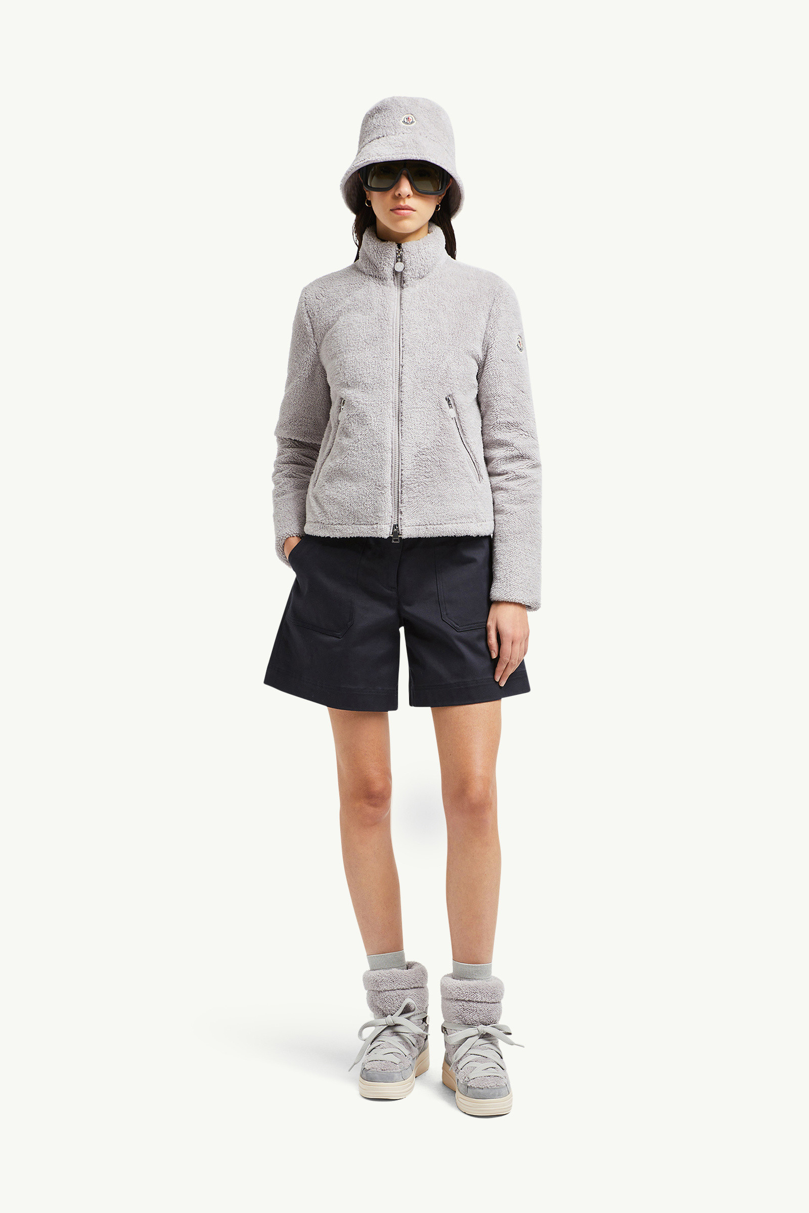 ■Moncler■ポリニャック テディジャケット Grey Polignac Teddy Short Down Jacket - Short Down Jackets