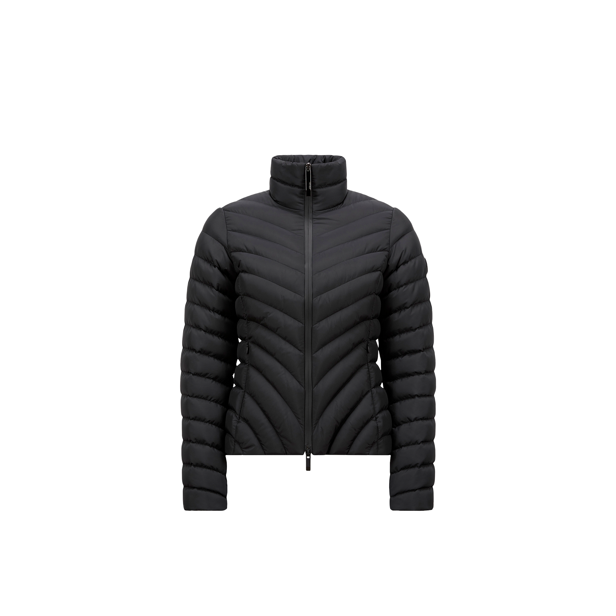 Moncler Doudoune Courte À Matelassage Diagonal Grange In Black