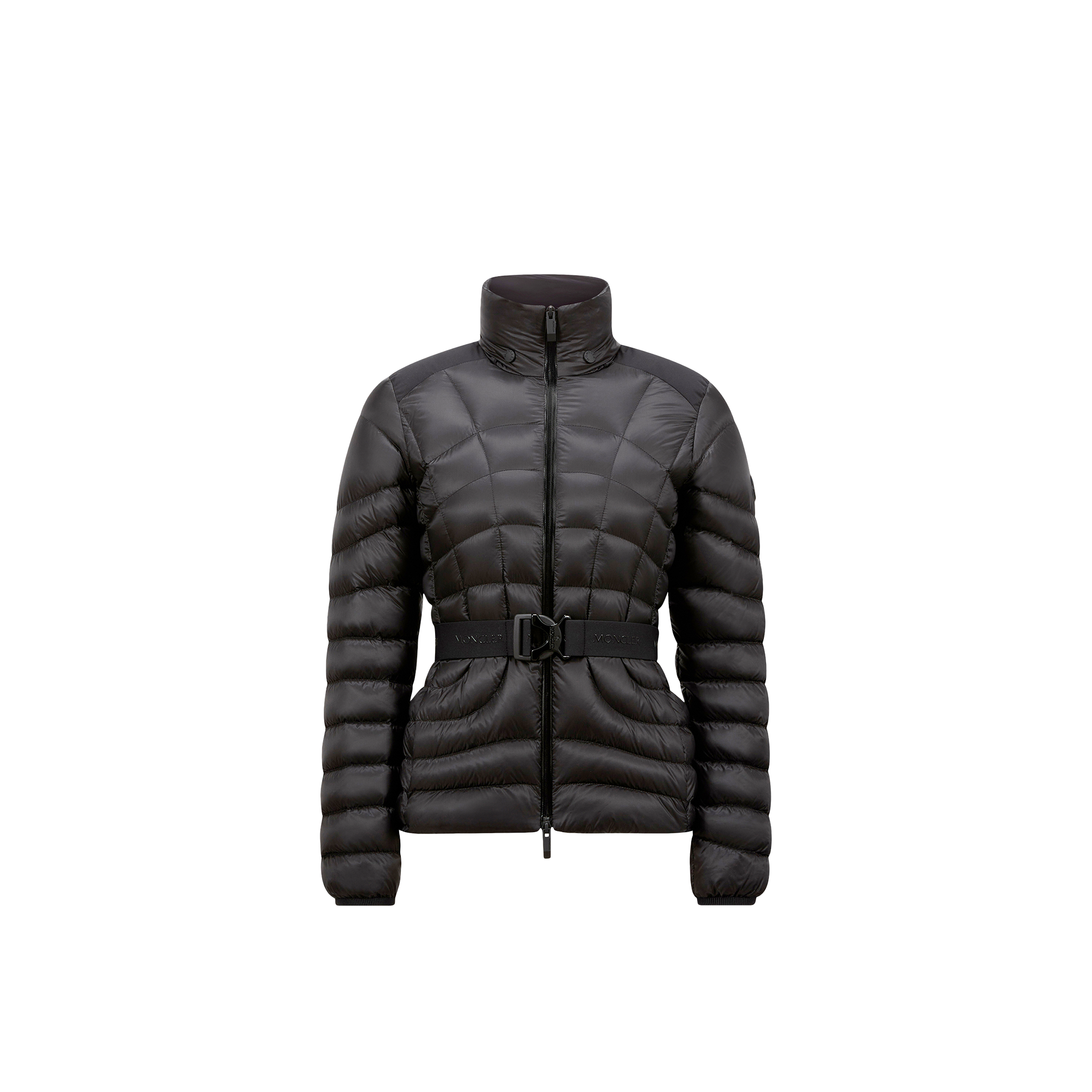 Moncler Gramont Hooded Geometric-quilted Short Down Jacket Black In Black