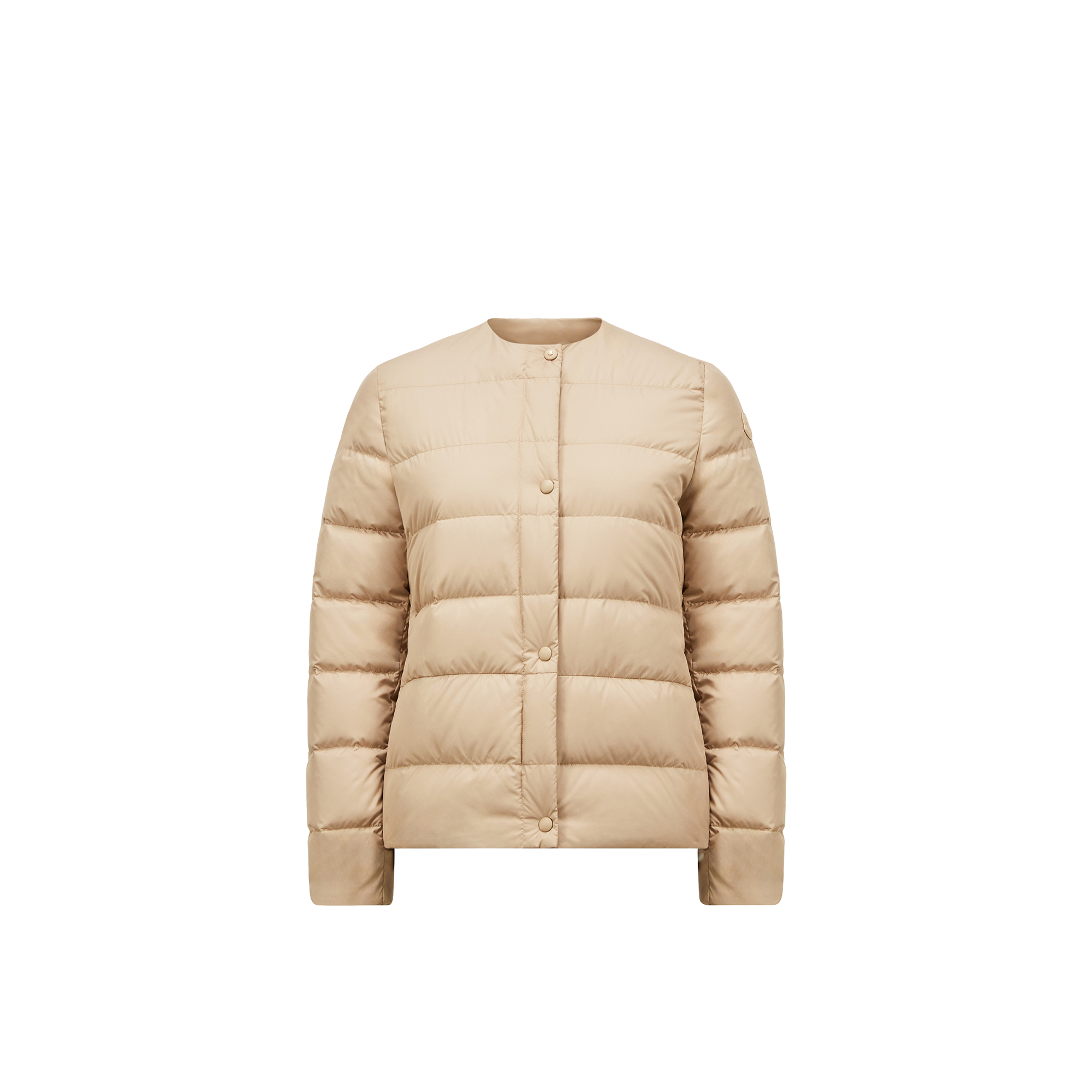Moncler Gerbe Short Down Jacket Beige In Beige