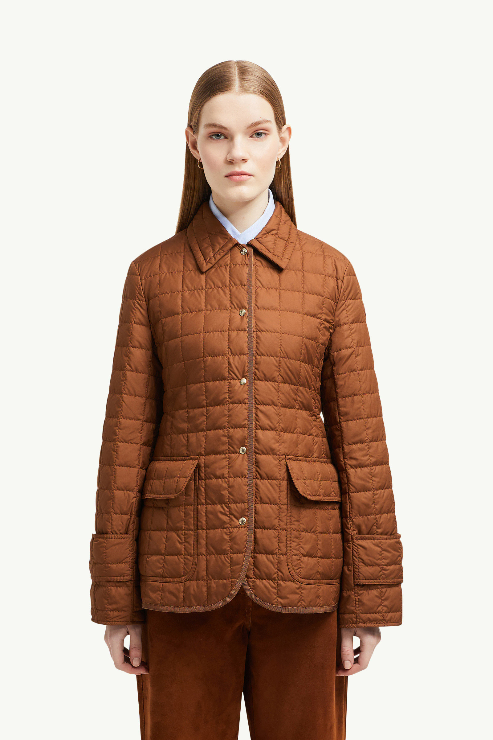 【MONCLER】Epinalスクエア・キルトダウン・シャツ・ジャケット Black Epinal Square-Quilted Down Shirt Jacket - Short Down