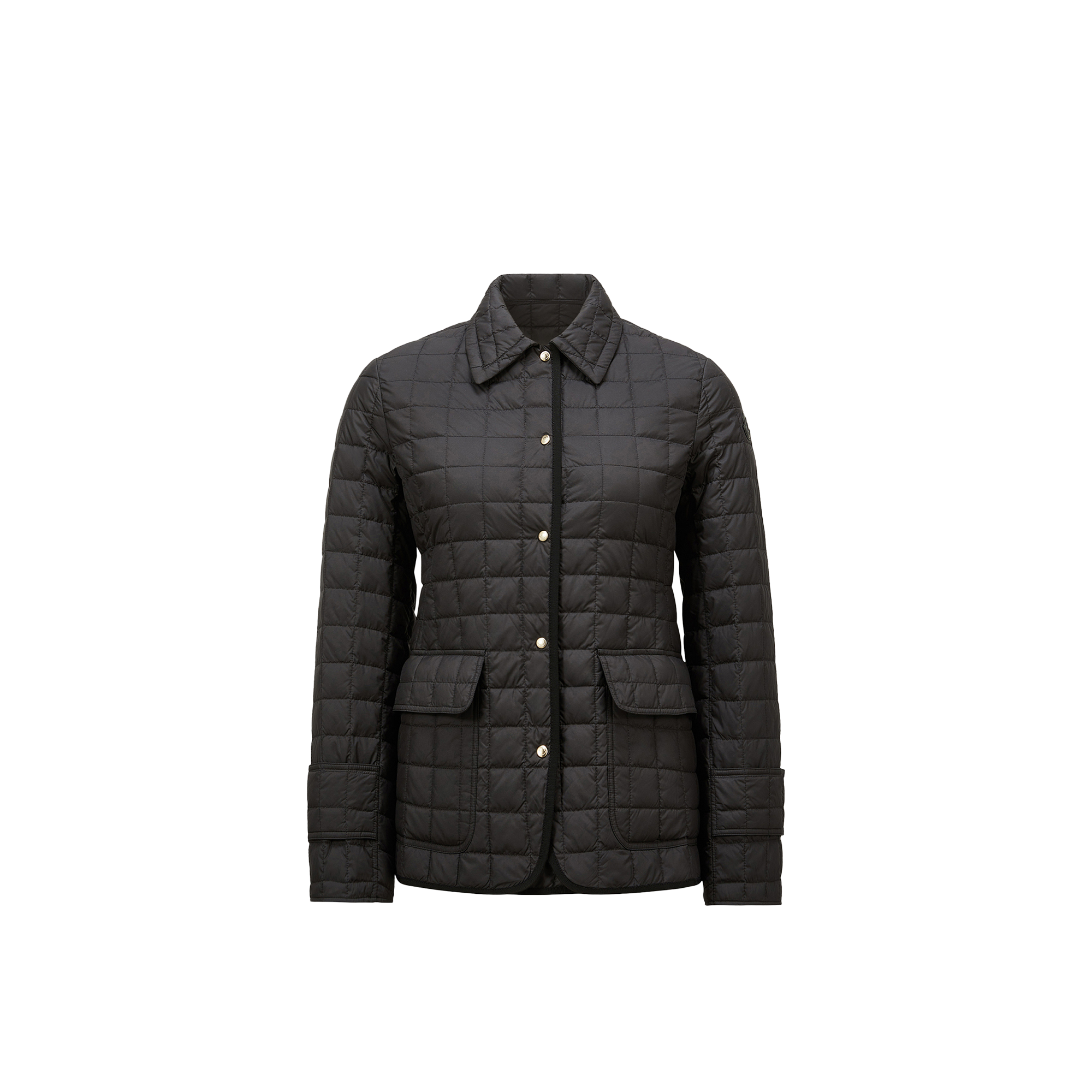 Moncler Epinal Square-quilted Down Shirt Jacket Black In Black