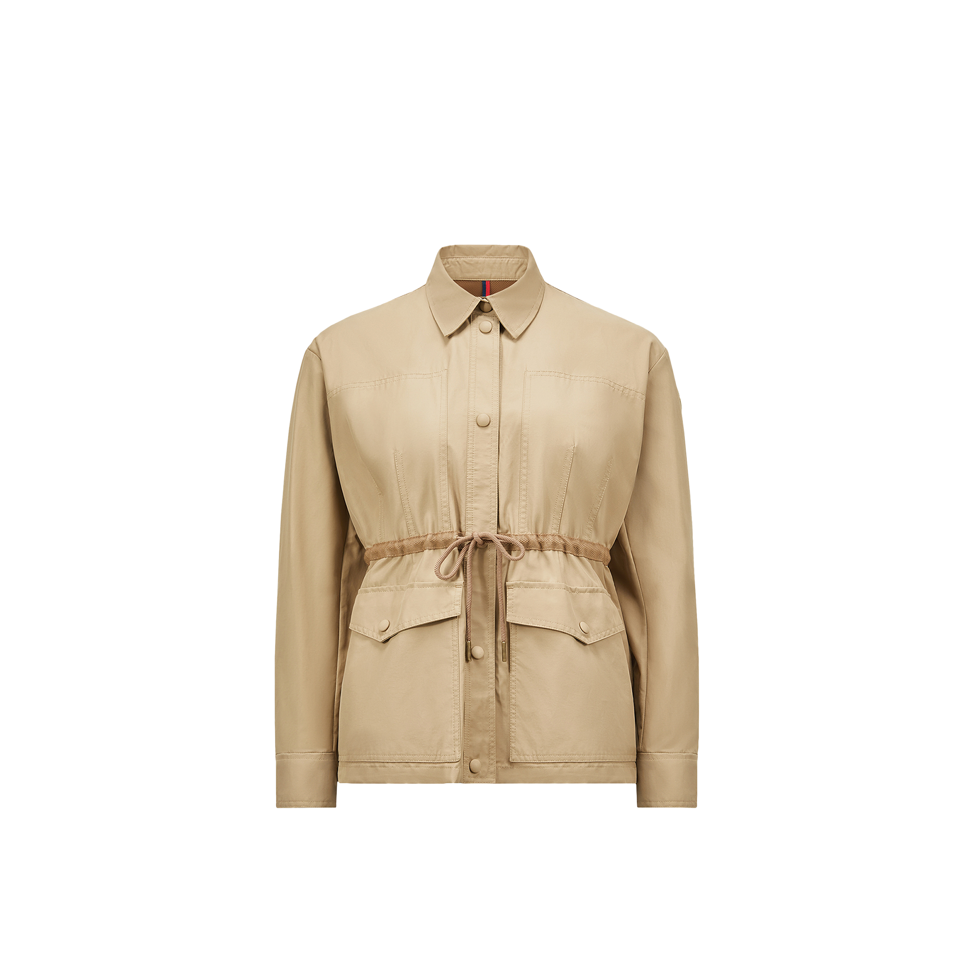 Moncler Saulon Technical Twill Field Jacket In Beige