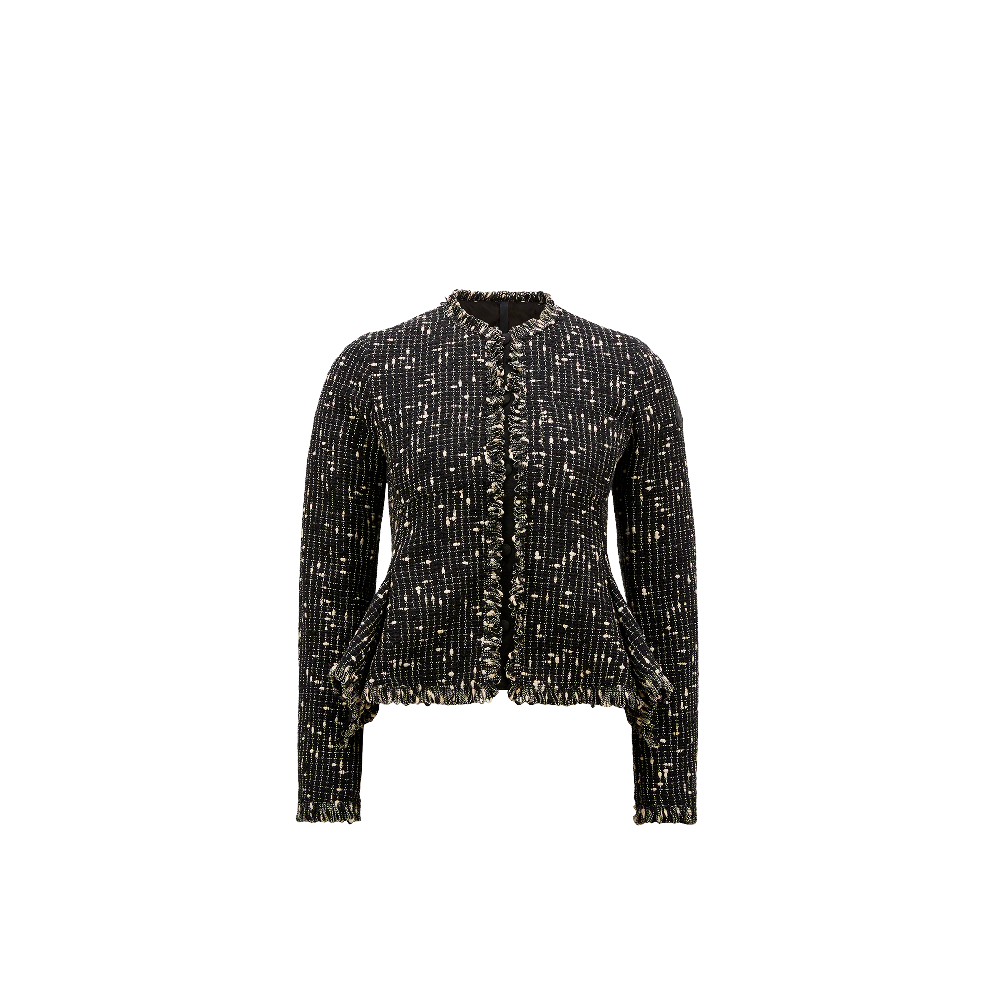 Moncler Veste Verneuil En Tweed In Noir
