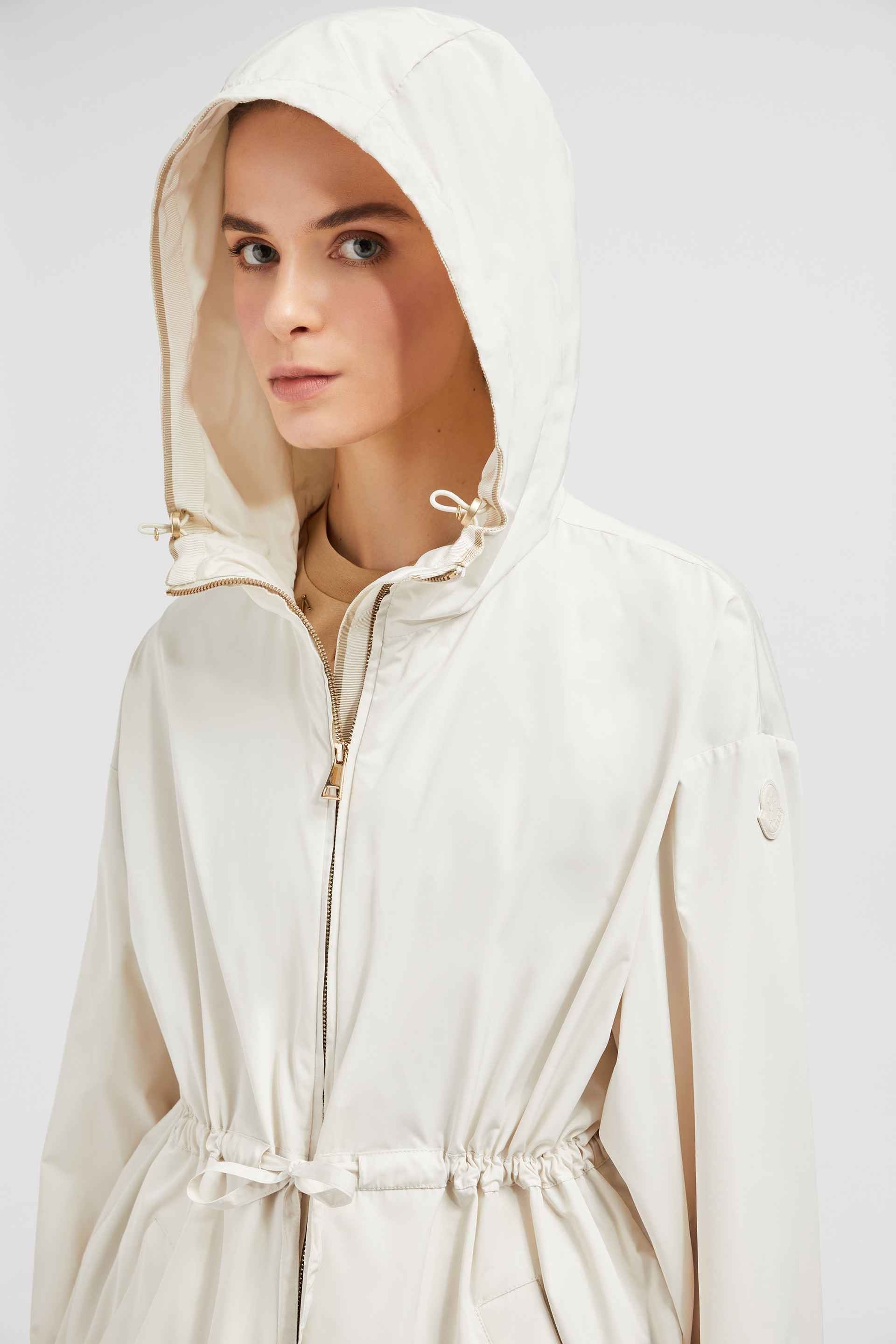 White Saverne Hooded Parka - Windbreakers & Raincoats for