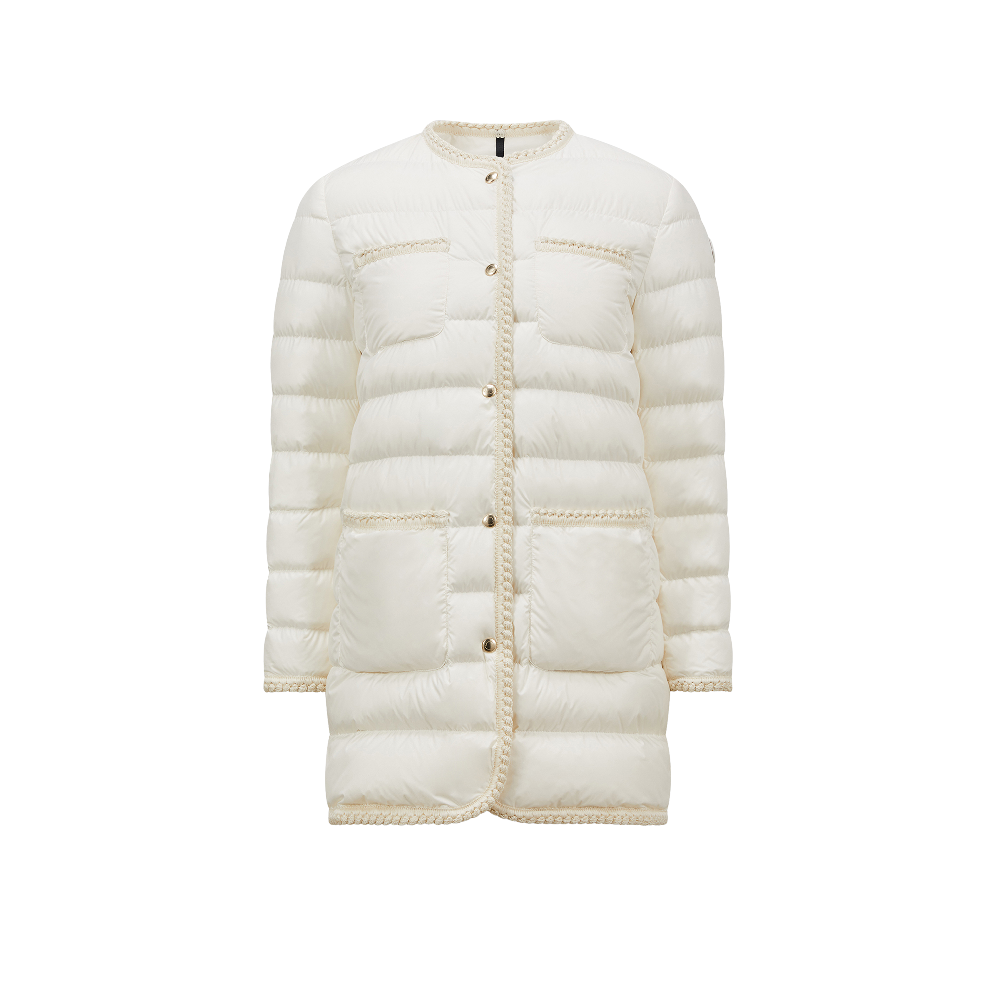 MONCLER DOUDOUNE MI-LONGUE GENCAYLONG À BORDURE TRESSÉE