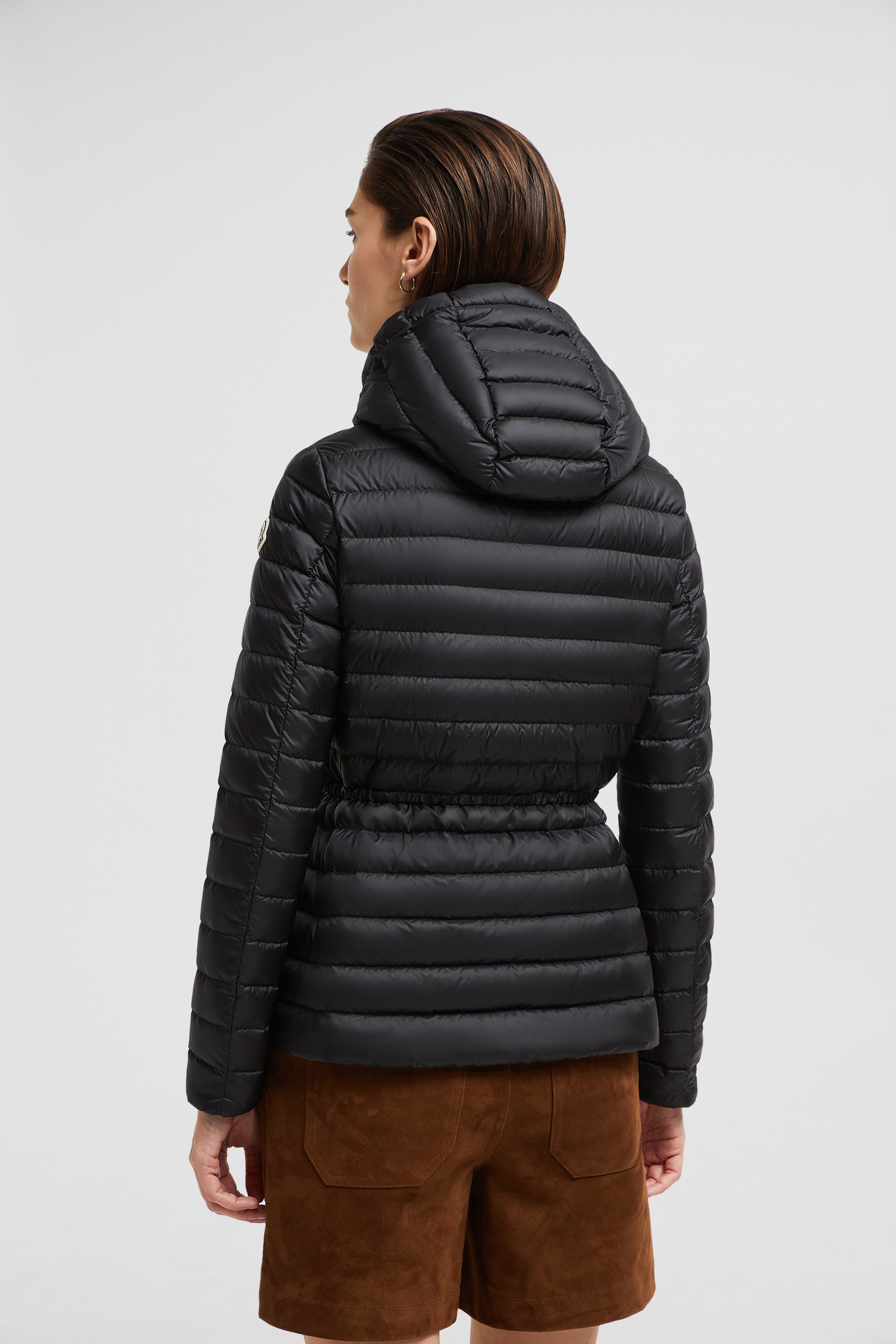 Black Raie Hooded Fit Flare Short Down Jacket Short Down Jackets for Women Moncler GB