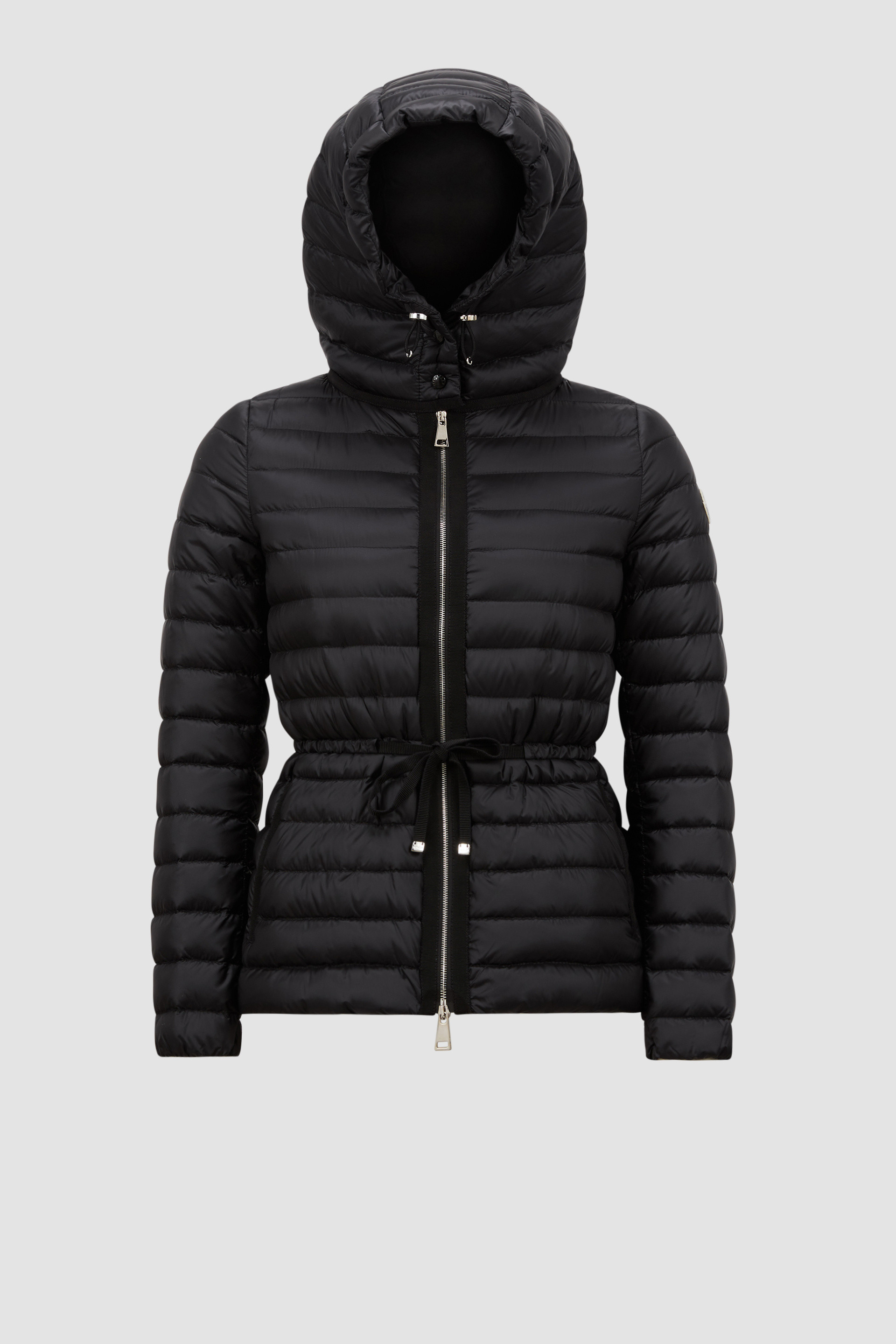 Black Raie Hooded Fit Flare Short Down Jacket Short Down Jackets for Women Moncler IT