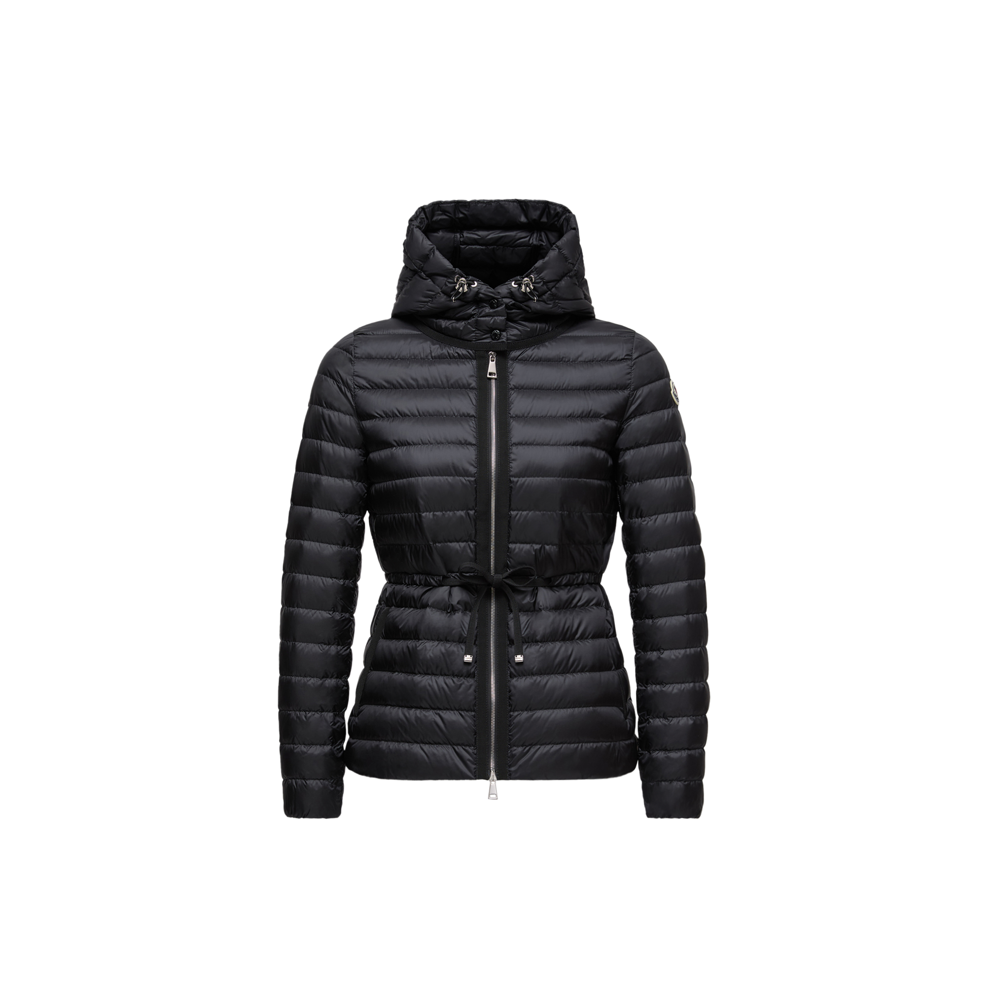 Moncler Raie Packable Hooded Short Down Jacket Black In Black