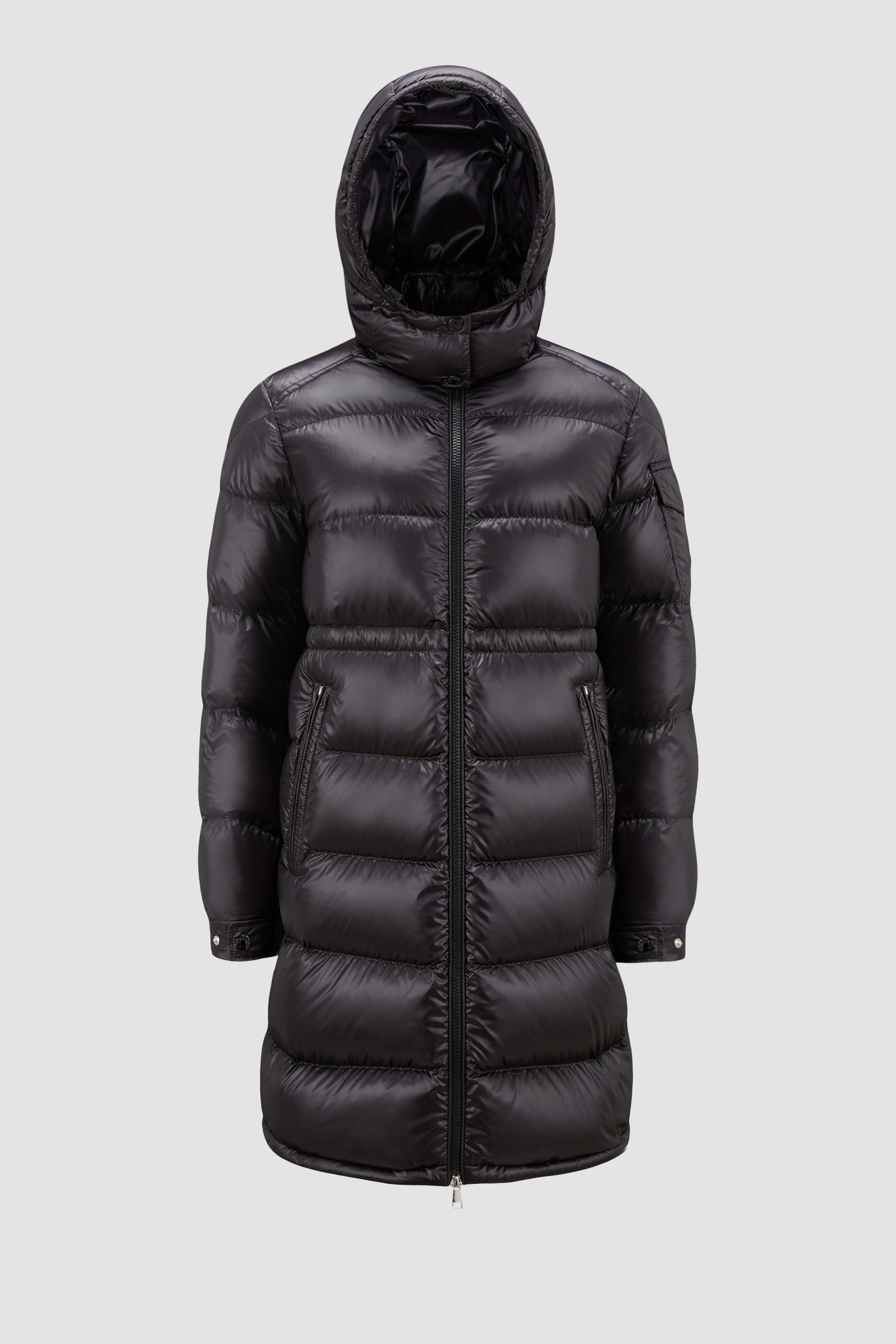 Black Meillon Hooded Long Down Jacket - Long Down Jackets for Women |  Moncler US