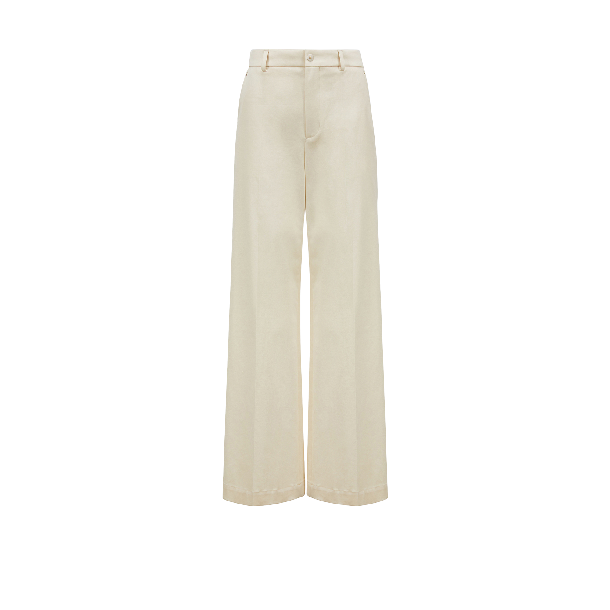 Moncler Pantalon En Gabardine De Coton In Beige