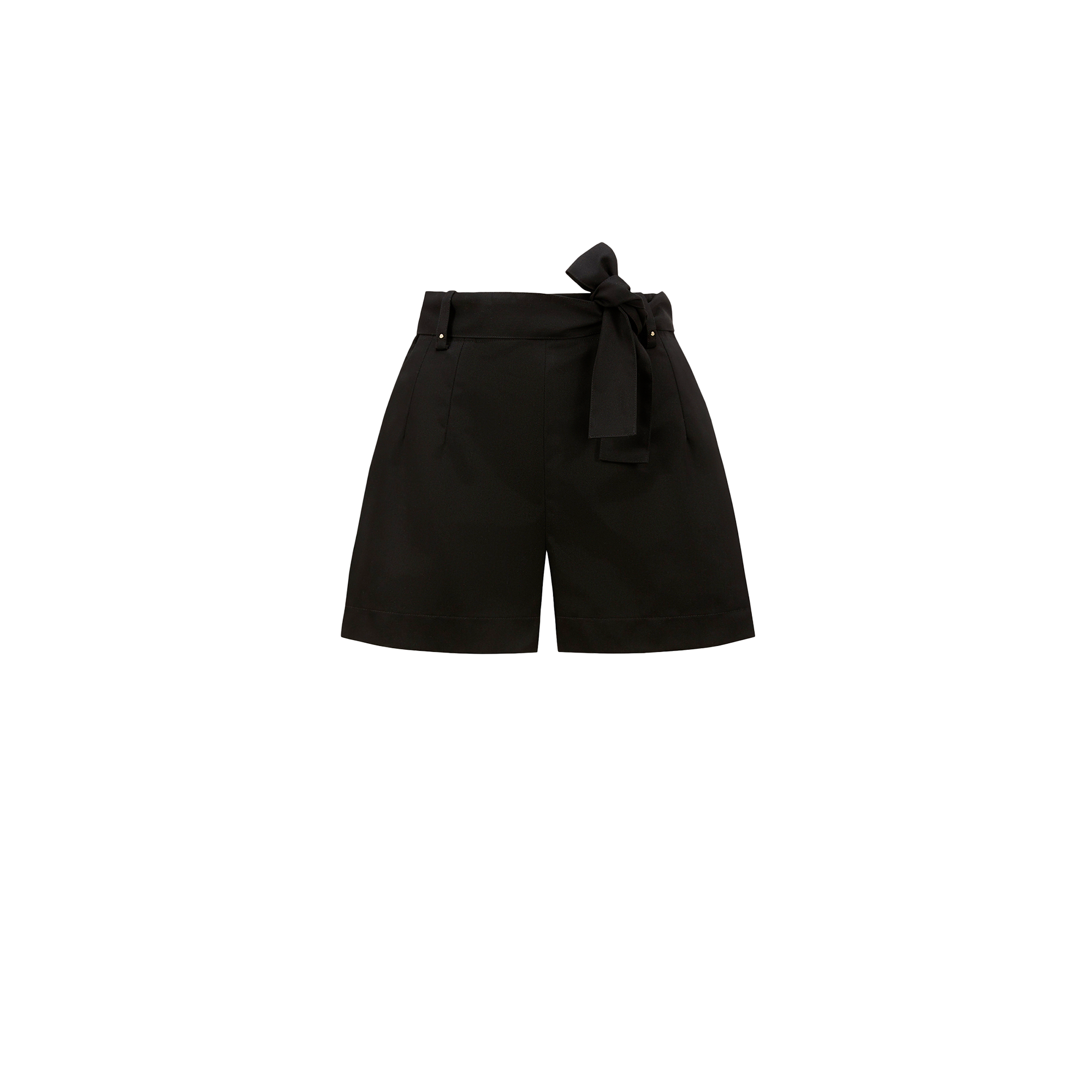 Moncler Short En Gabardine In Noir