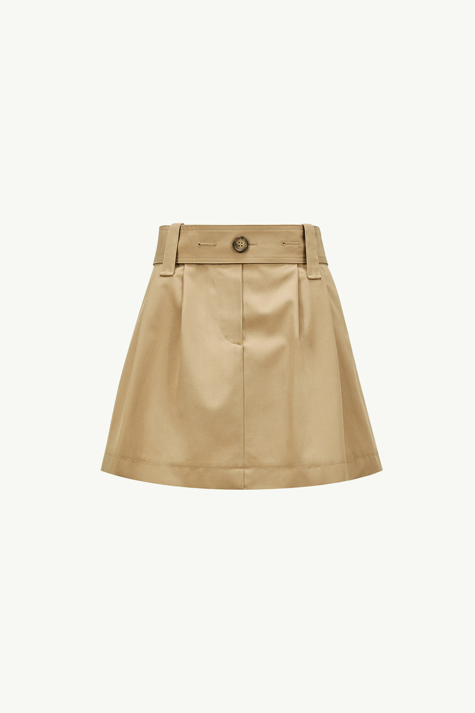 ミニスカート MONCLER Women Mini Skirts 093 2D000 01 788LM034 Beige Beige Pleated Cotton Blend Mini Skirt - Skirts for Women