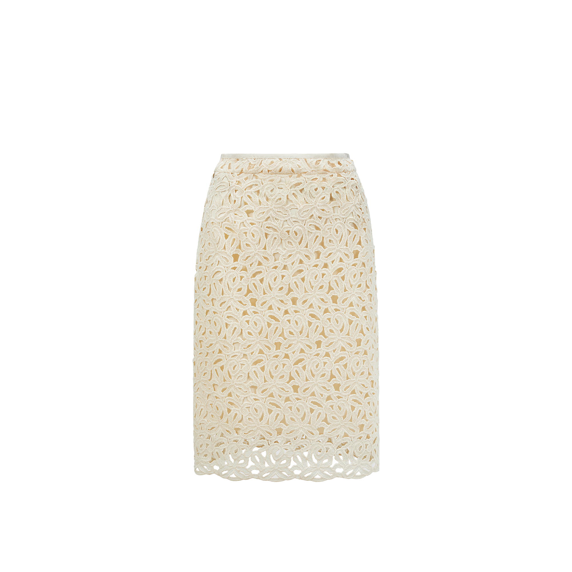 Moncler Jupe Longueur Genou En Macramé In White