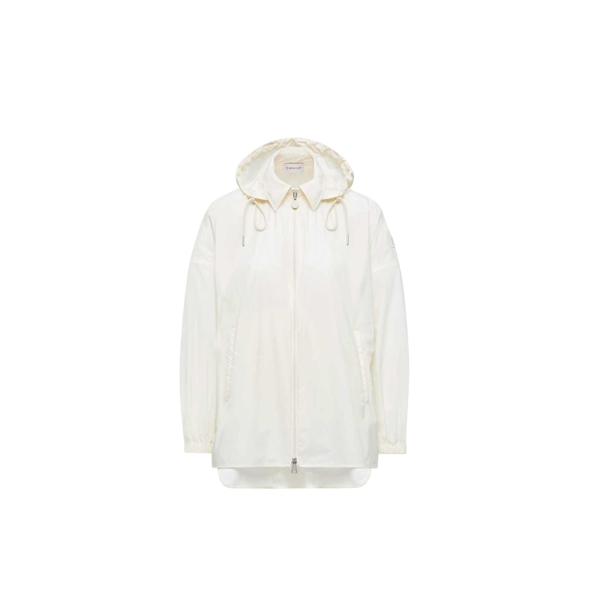 Moncler Water-repellent Shirt With Removable Hood In White