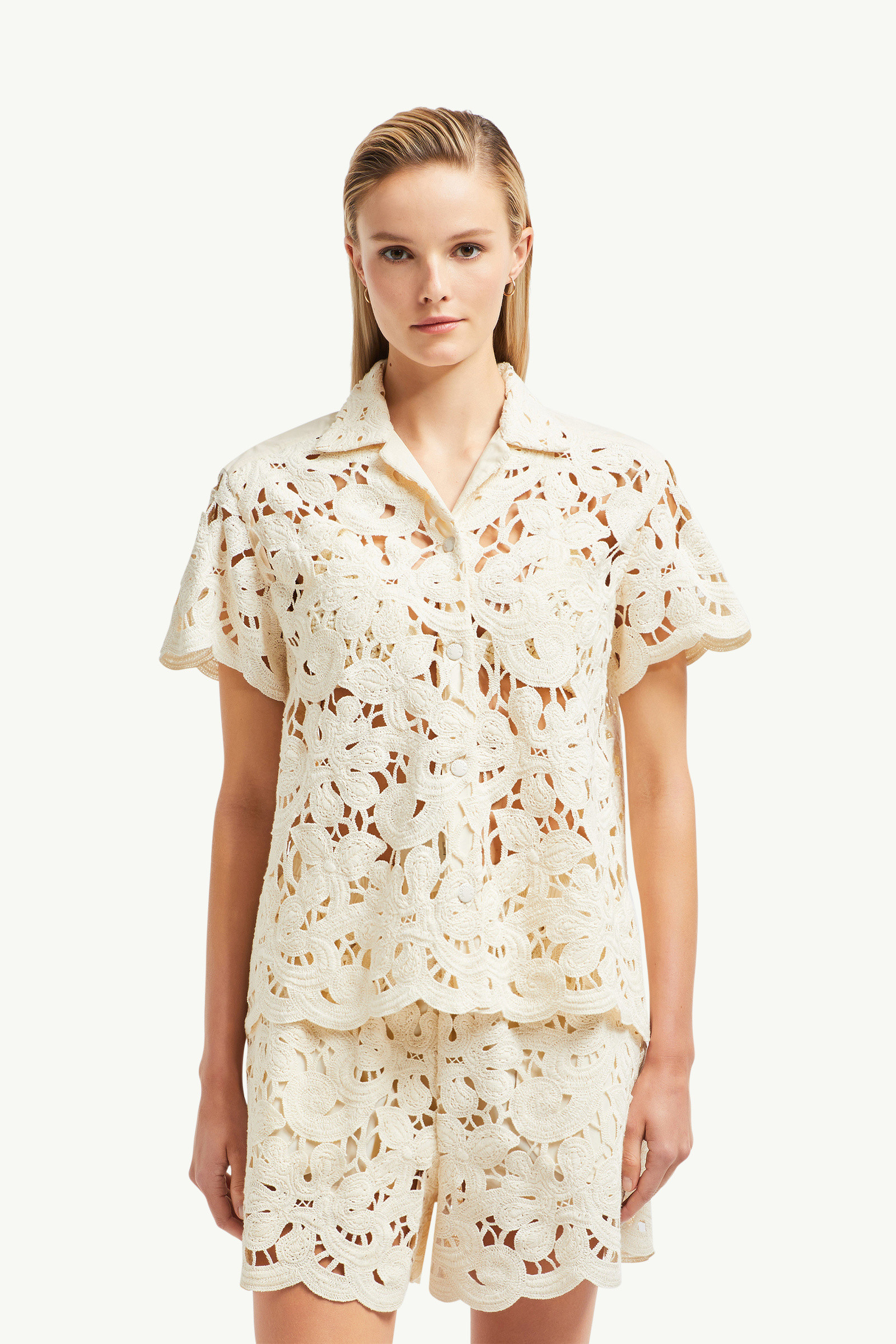 MONCLER Macrame Detail Sleeve T-Shirt