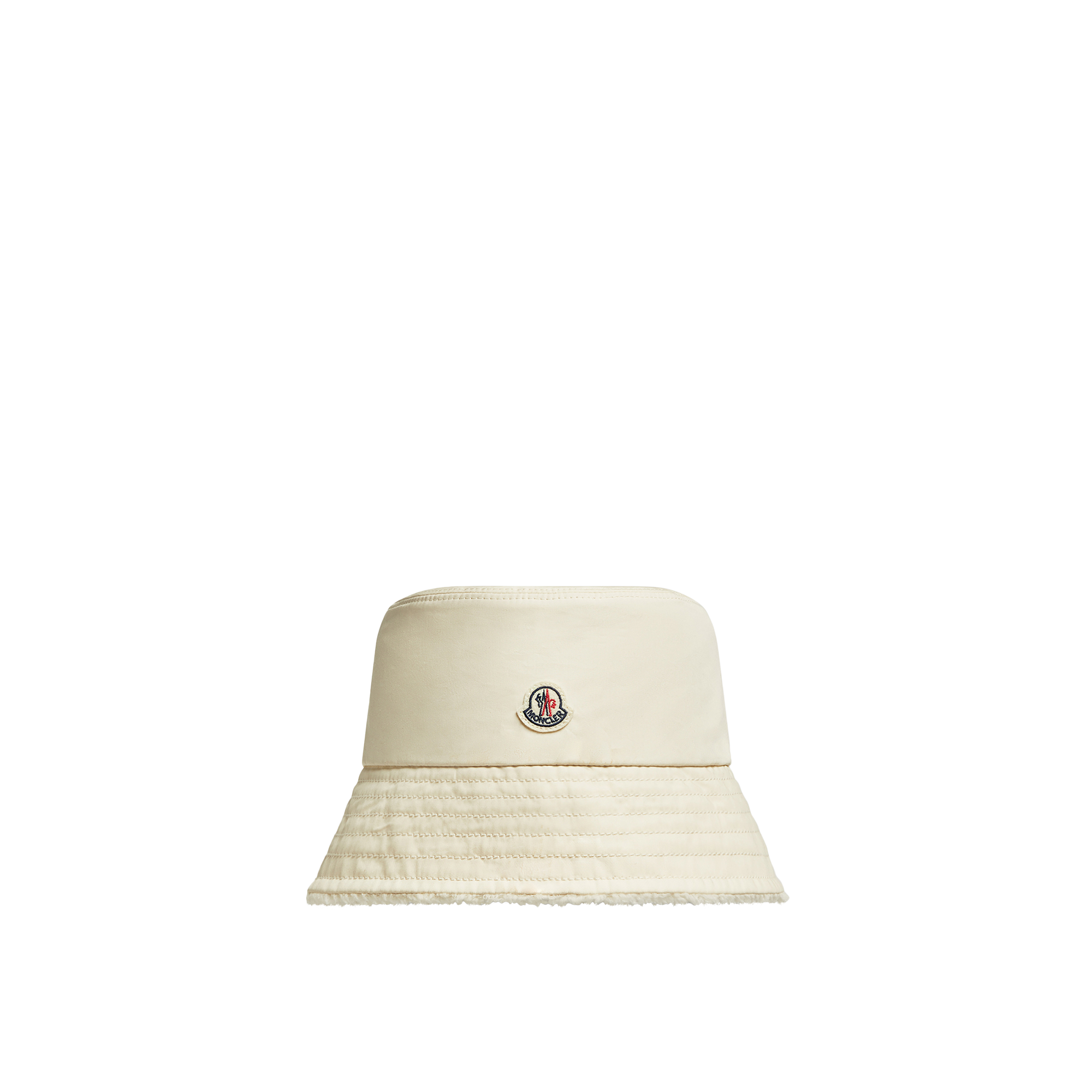 Moncler Reversible Cotton & Teddy Bucket Hat, Women, White, Size: S In White