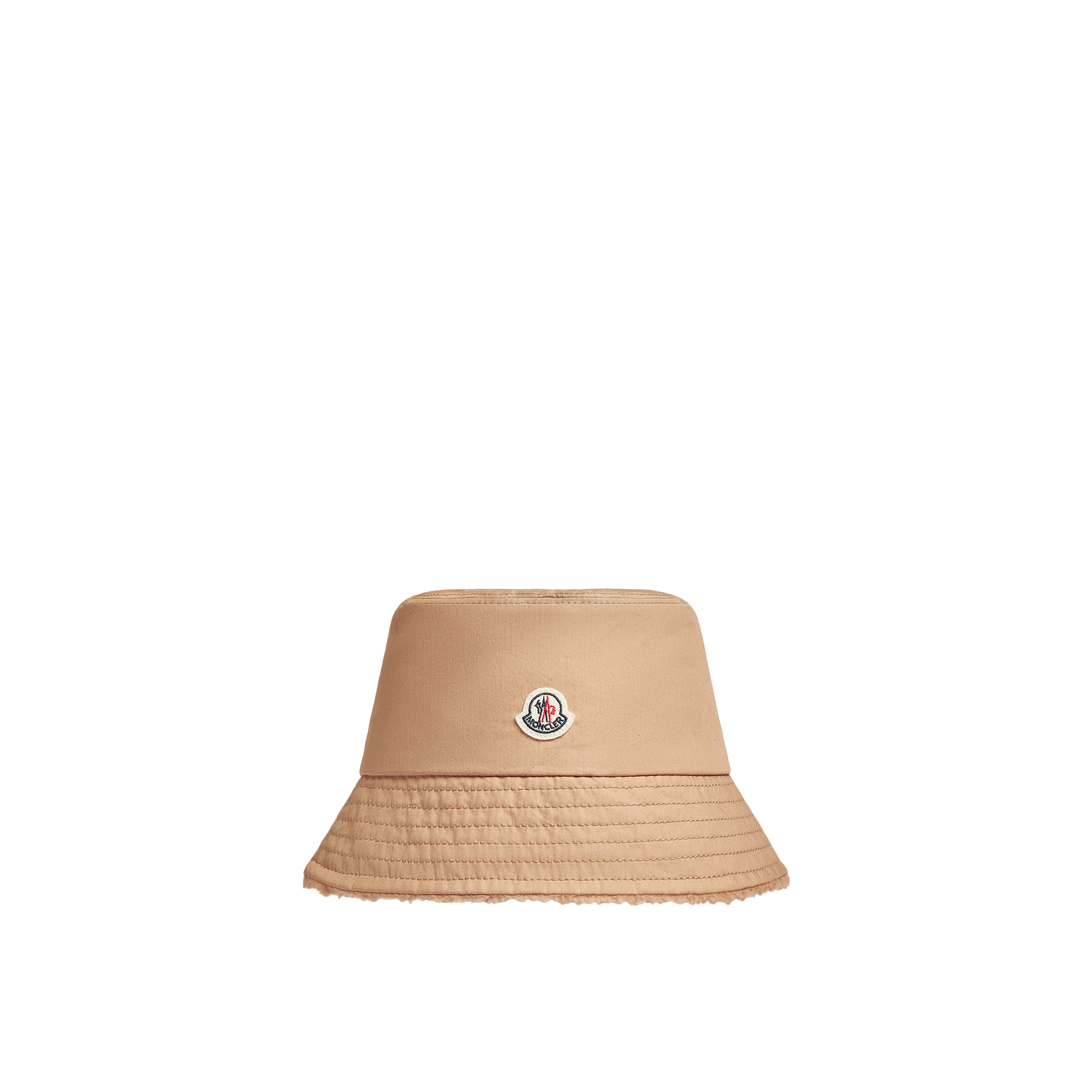 Moncler Bob En Teddy Et Coton Réversible In Beige
