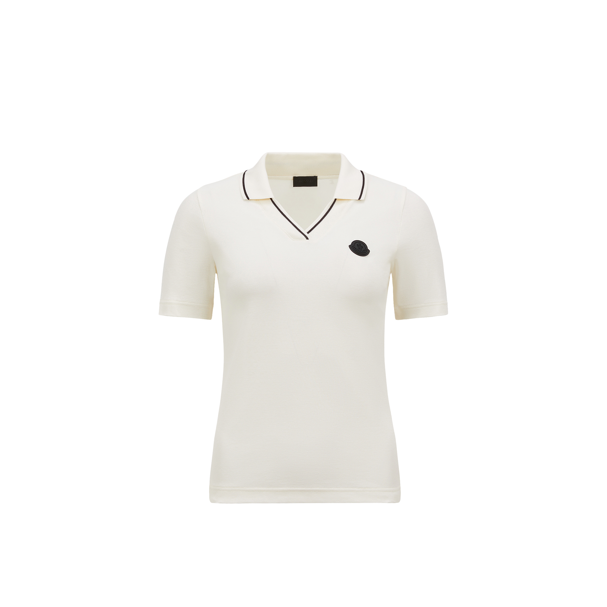 Moncler Pacth Polo In White