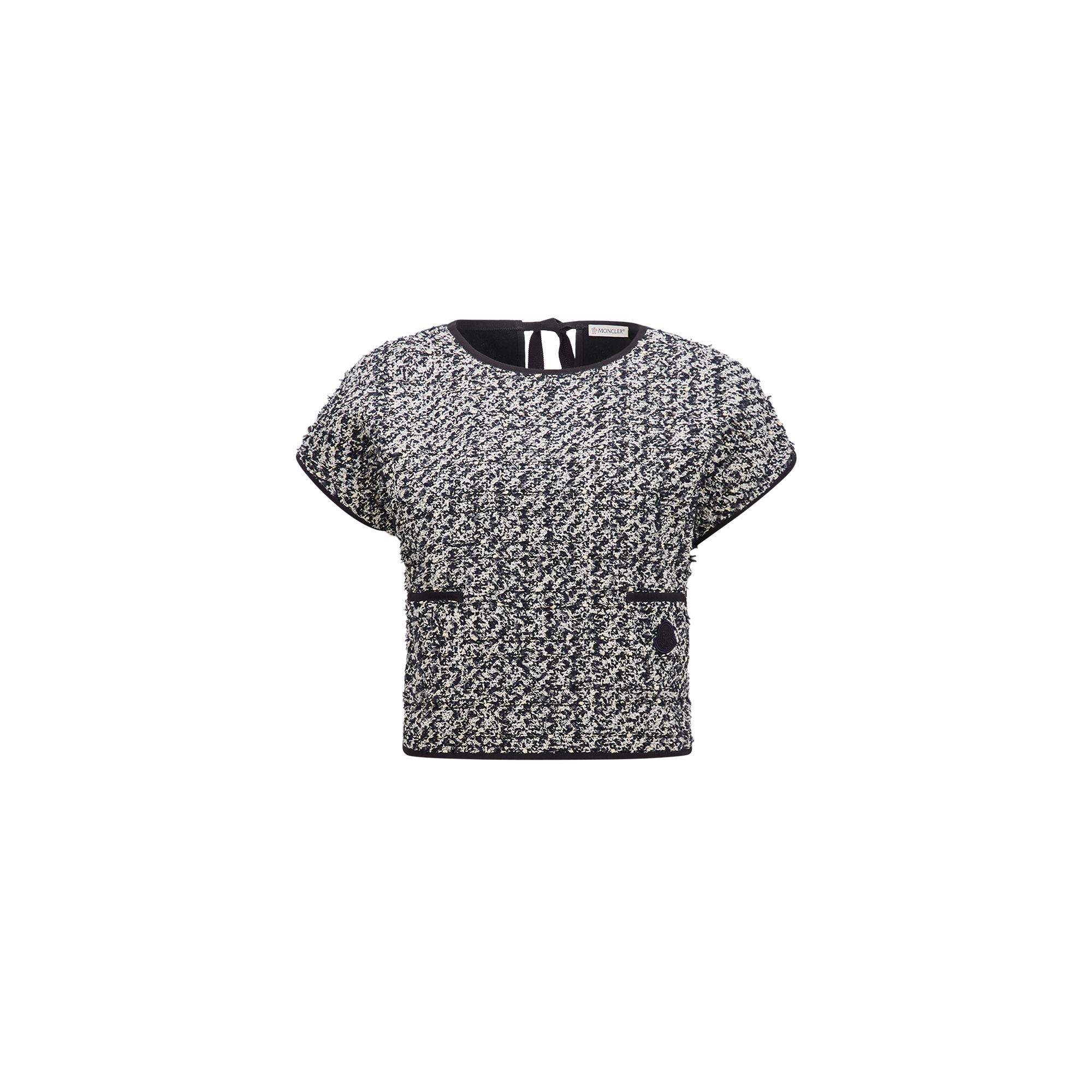 Moncler Haut En Soie Et Tweed In Multicolore