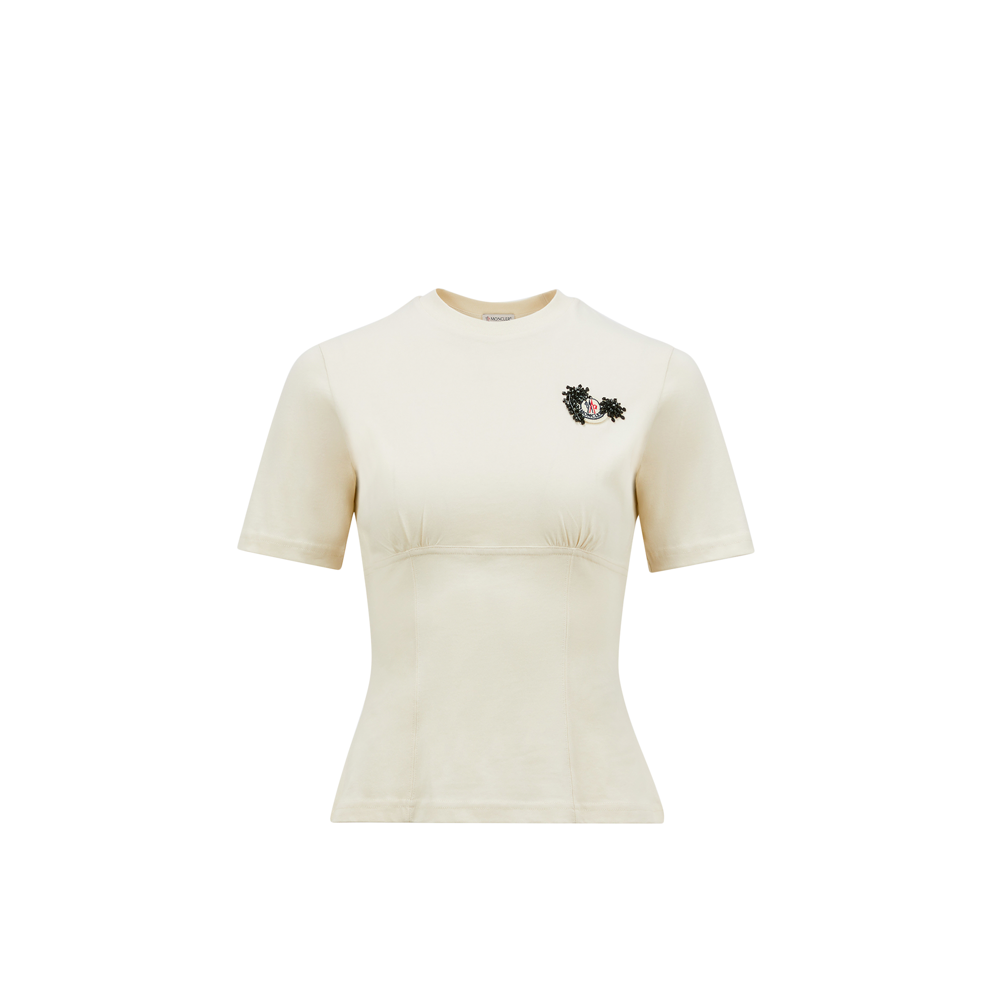 Moncler Hand-beaded Cotton Top In White