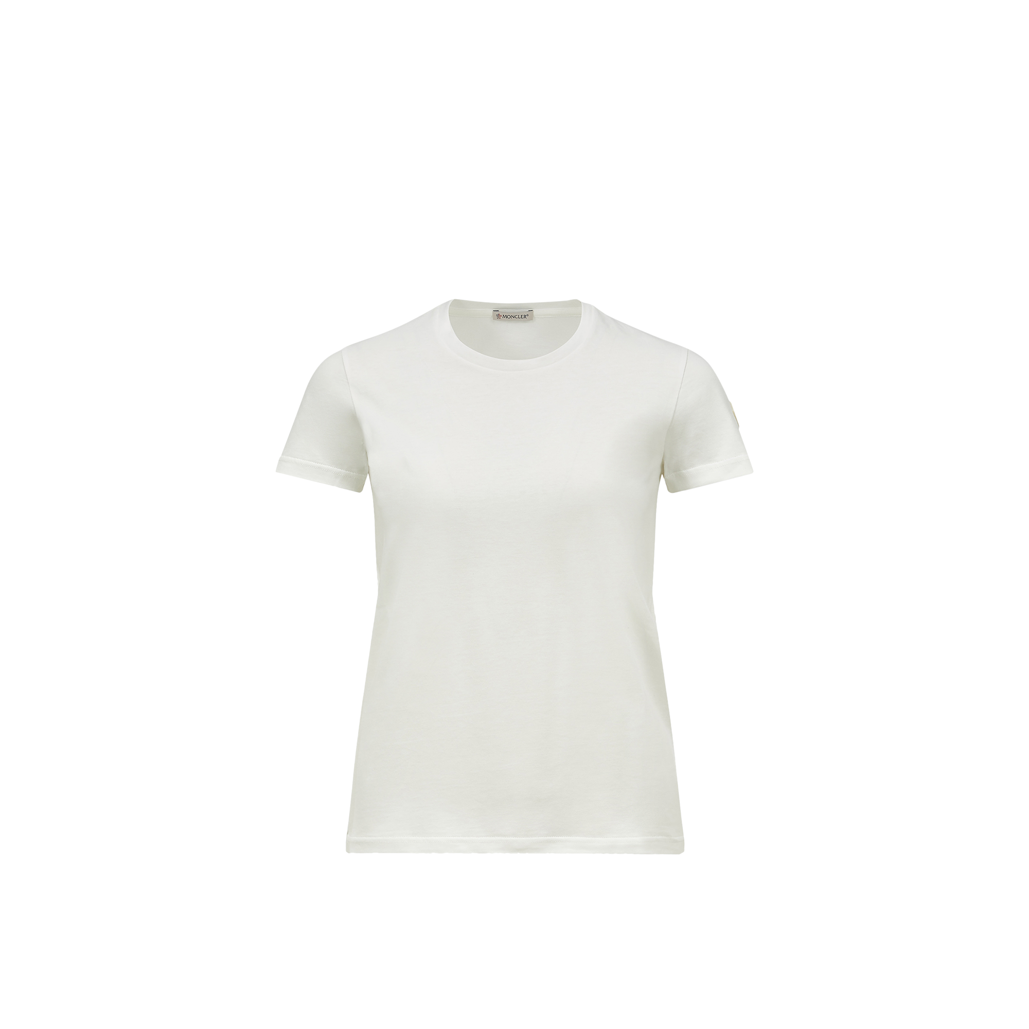 Moncler T-shirt En Coton De Jersey À Empiècement Logo In White
