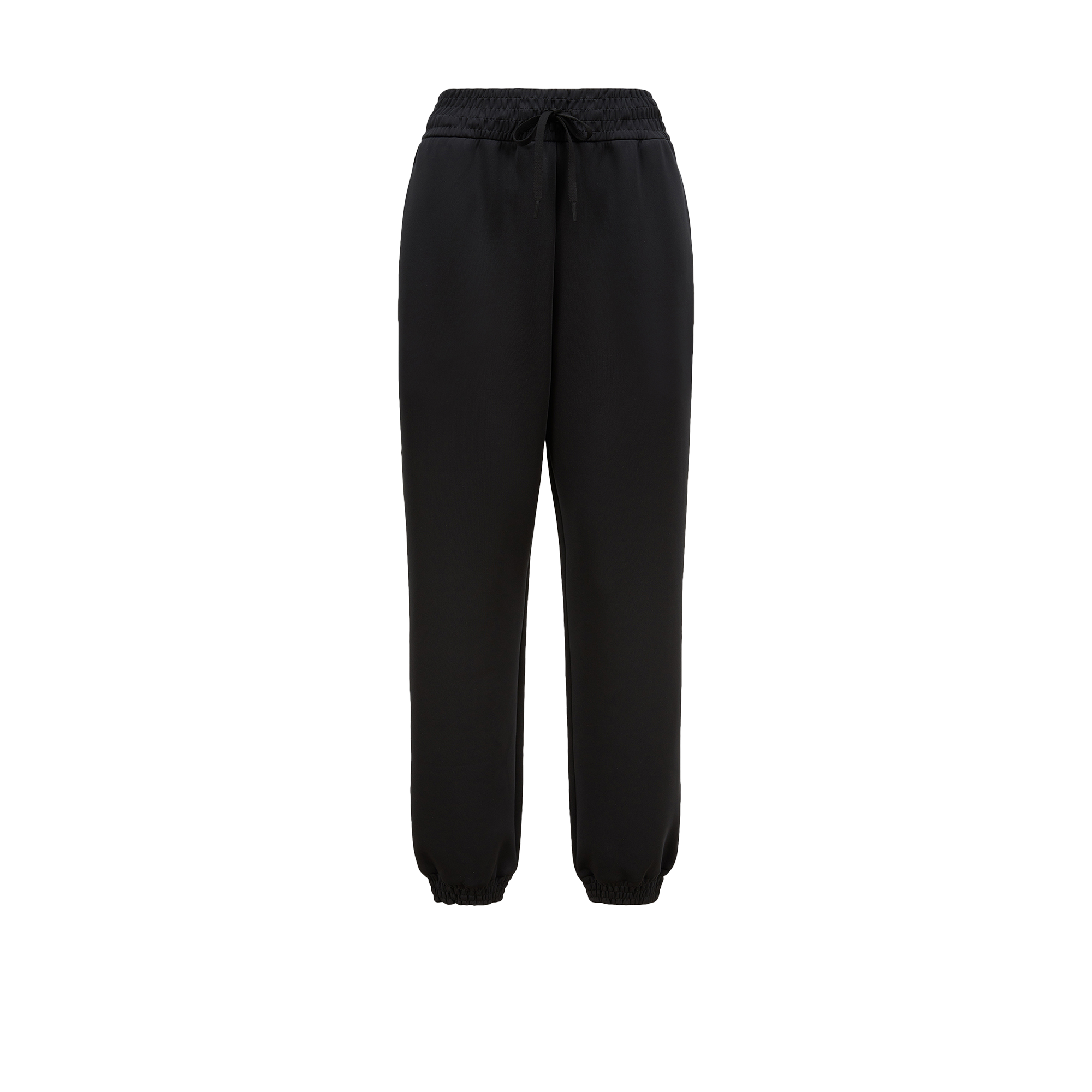 MONCLER NEOPRENE TRACK PANTS, WOMEN, BLACK, SIZE: XS 