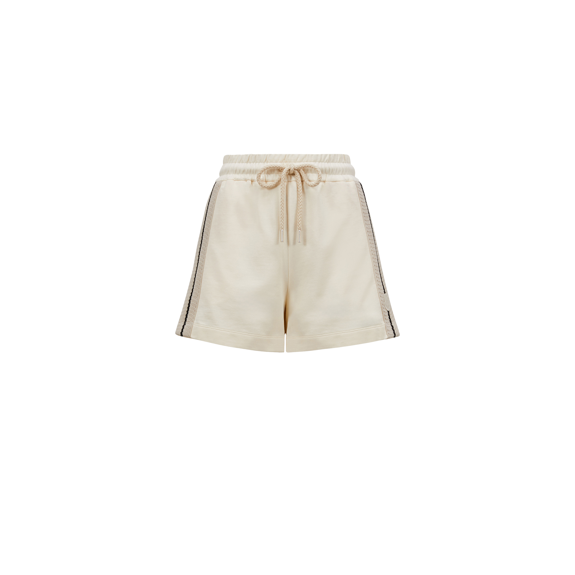 Moncler Short En Coton Avec Détails En Crochet In White
