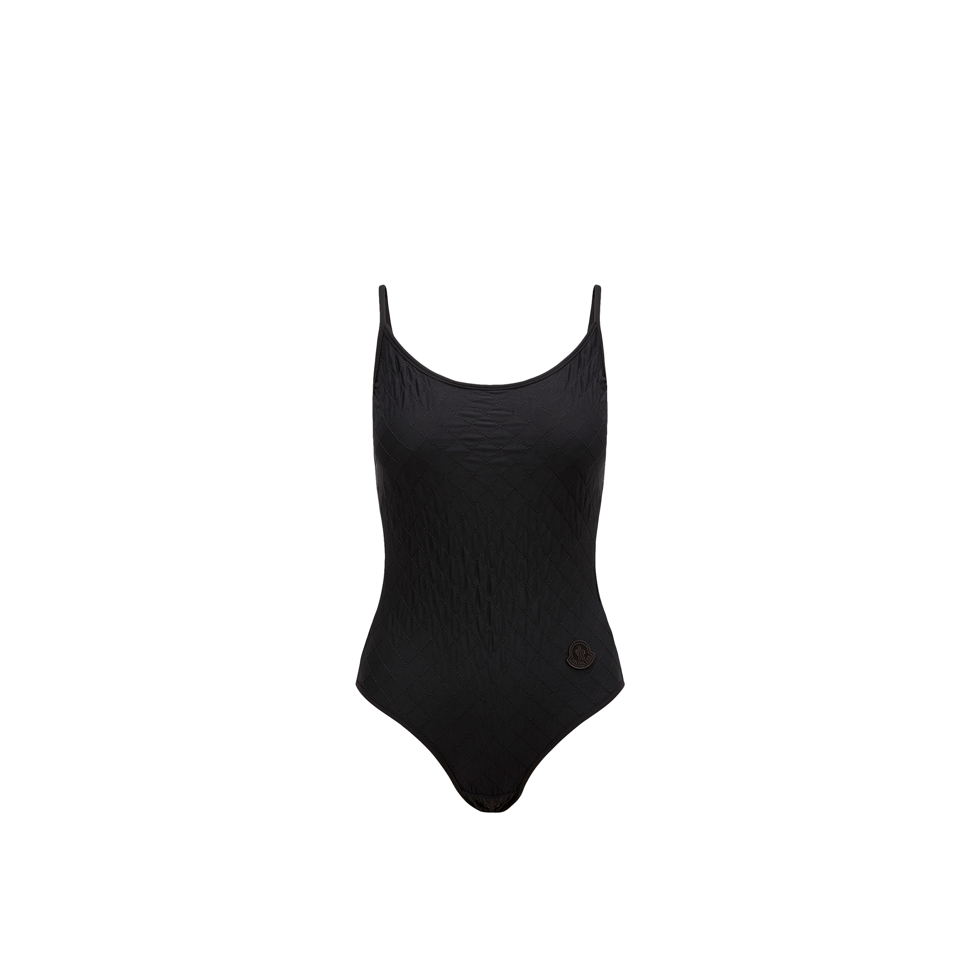 Moncler Maillot De Bain À Matelassage En Losanges In Black