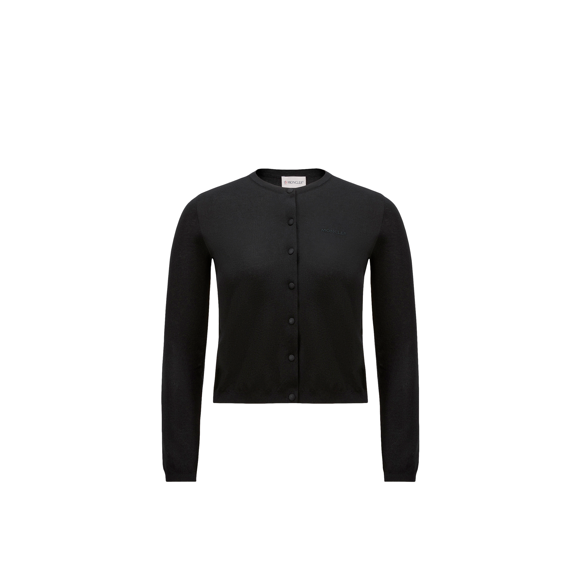Moncler Cardigan En Coton À Logo Brodé In Noir