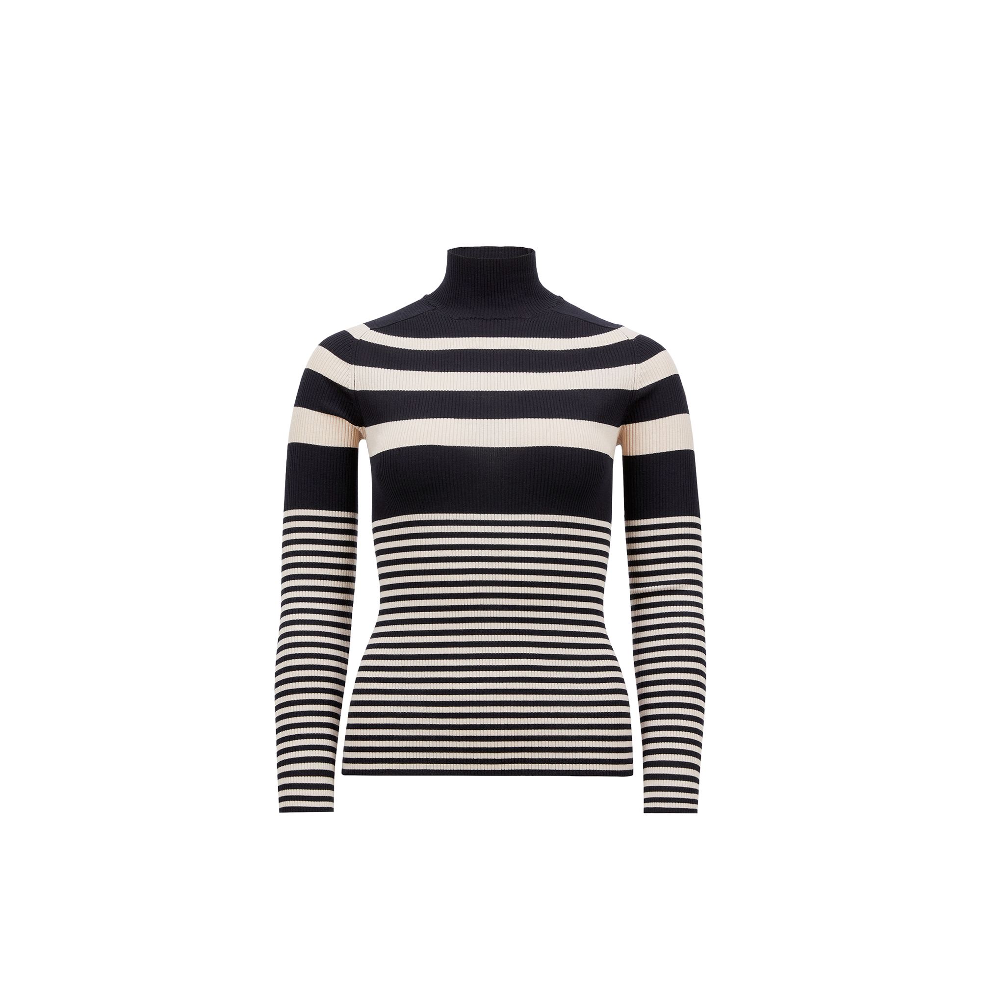 Moncler Extrafine Virgin Wool Turtleneck Sweater In Multicolour