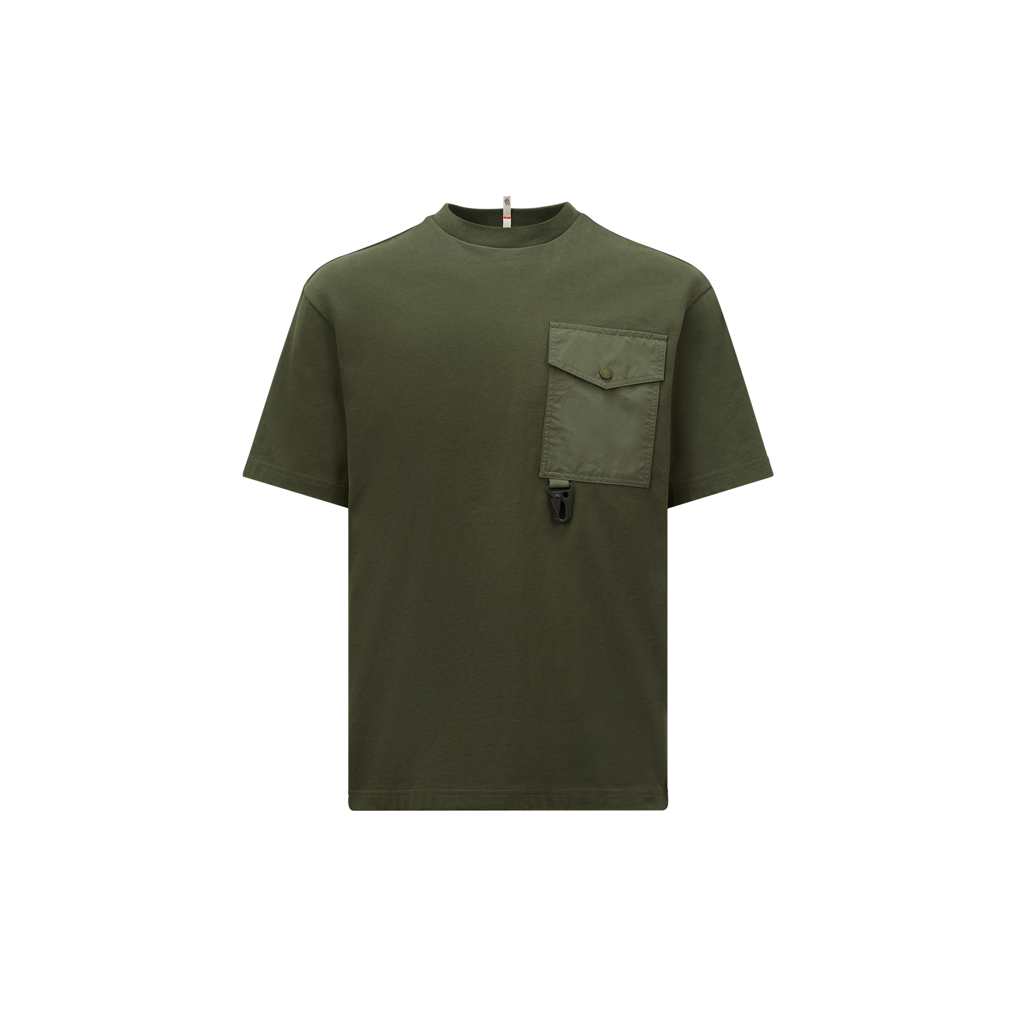 Moncler Cotton T-shirt With Pocket, Men, Green, Size: Xl