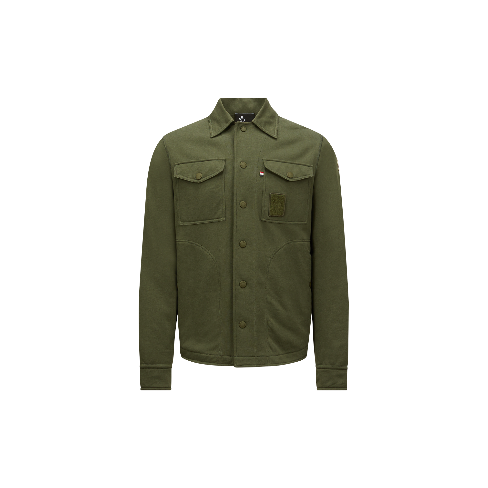 Moncler Cotton Shirt, Men, Green, Size: Xl