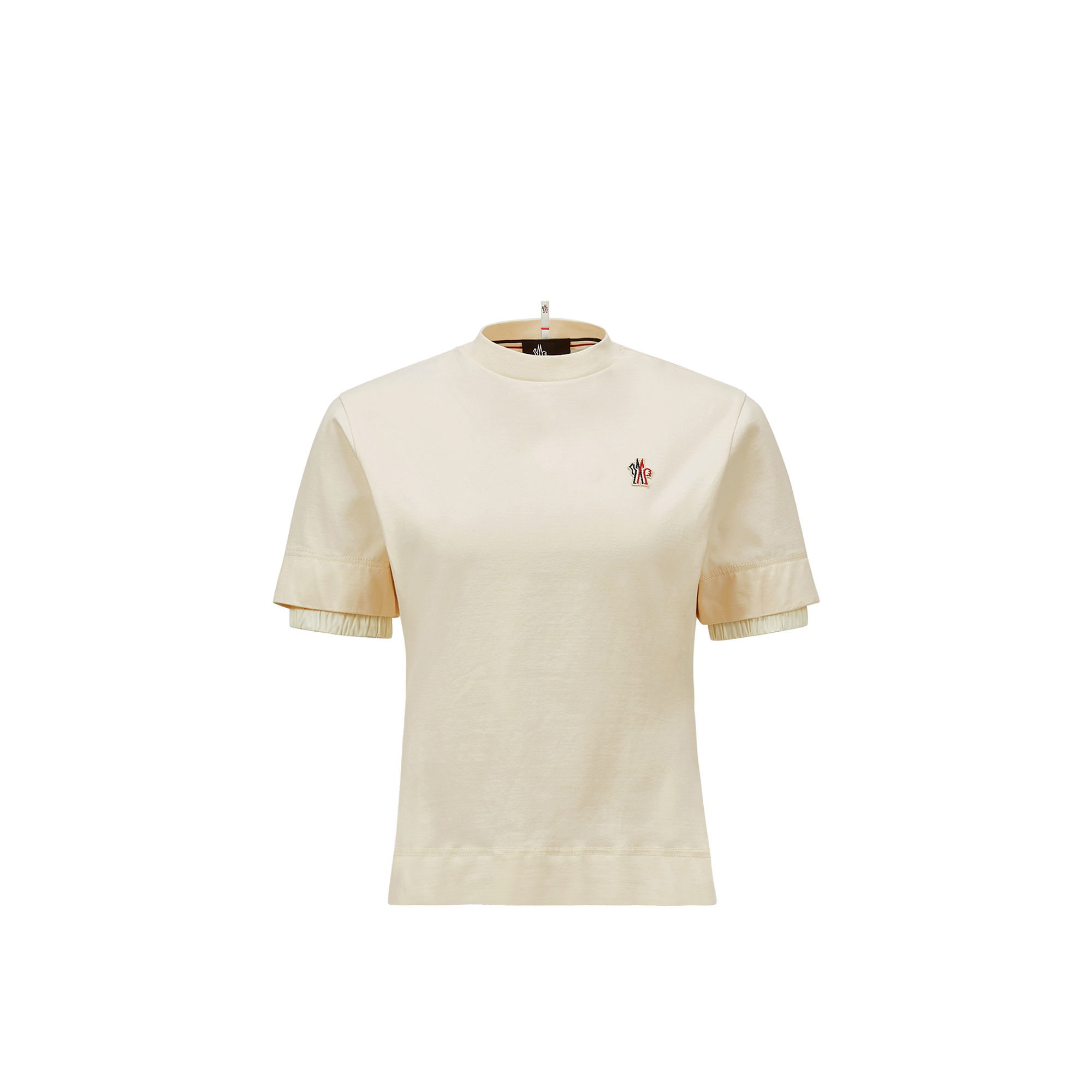 Moncler Logo Patch Cotton T-shirt White In White