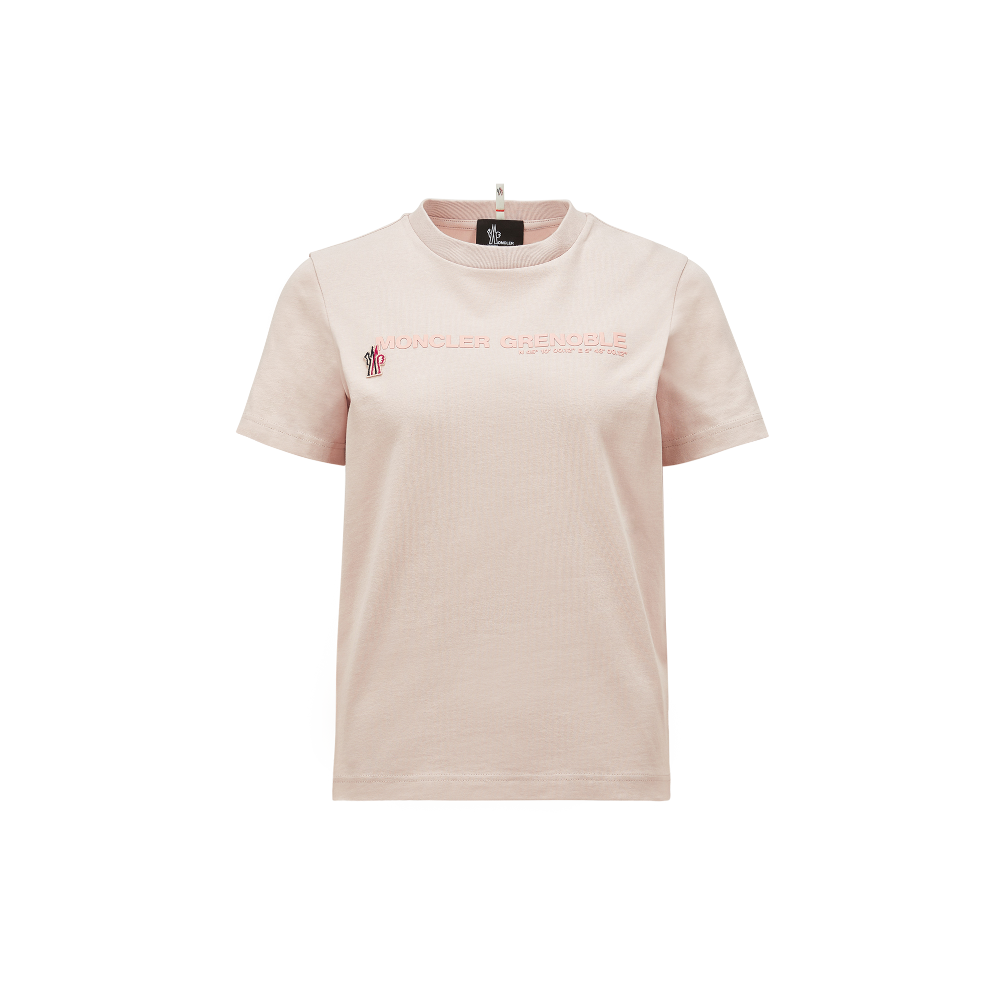 Moncler Logo Cotton T-shirt, Women, Pink, Size: M