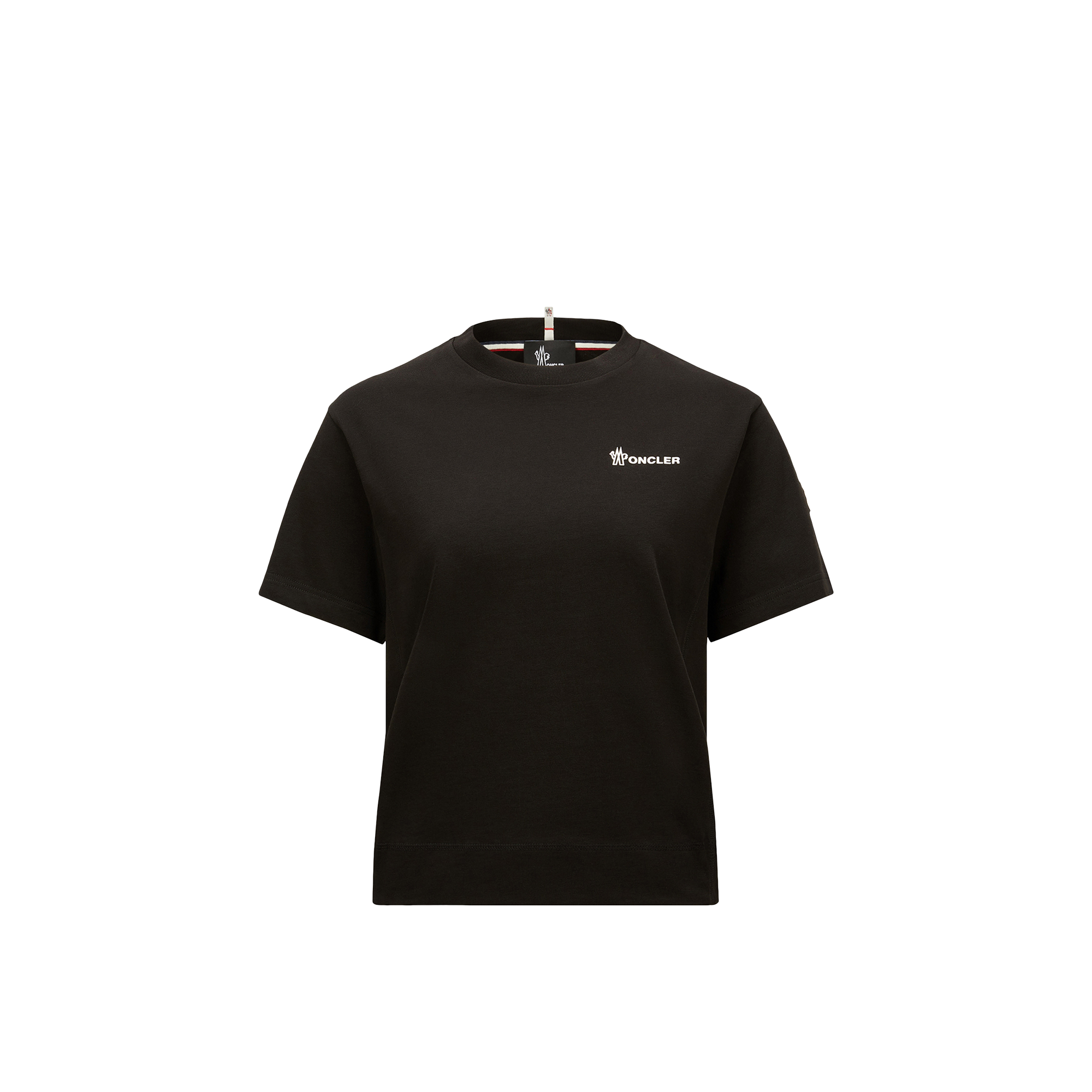 Moncler Grenoble Embossed Logo Cotton Jersey T-shirt In Black
