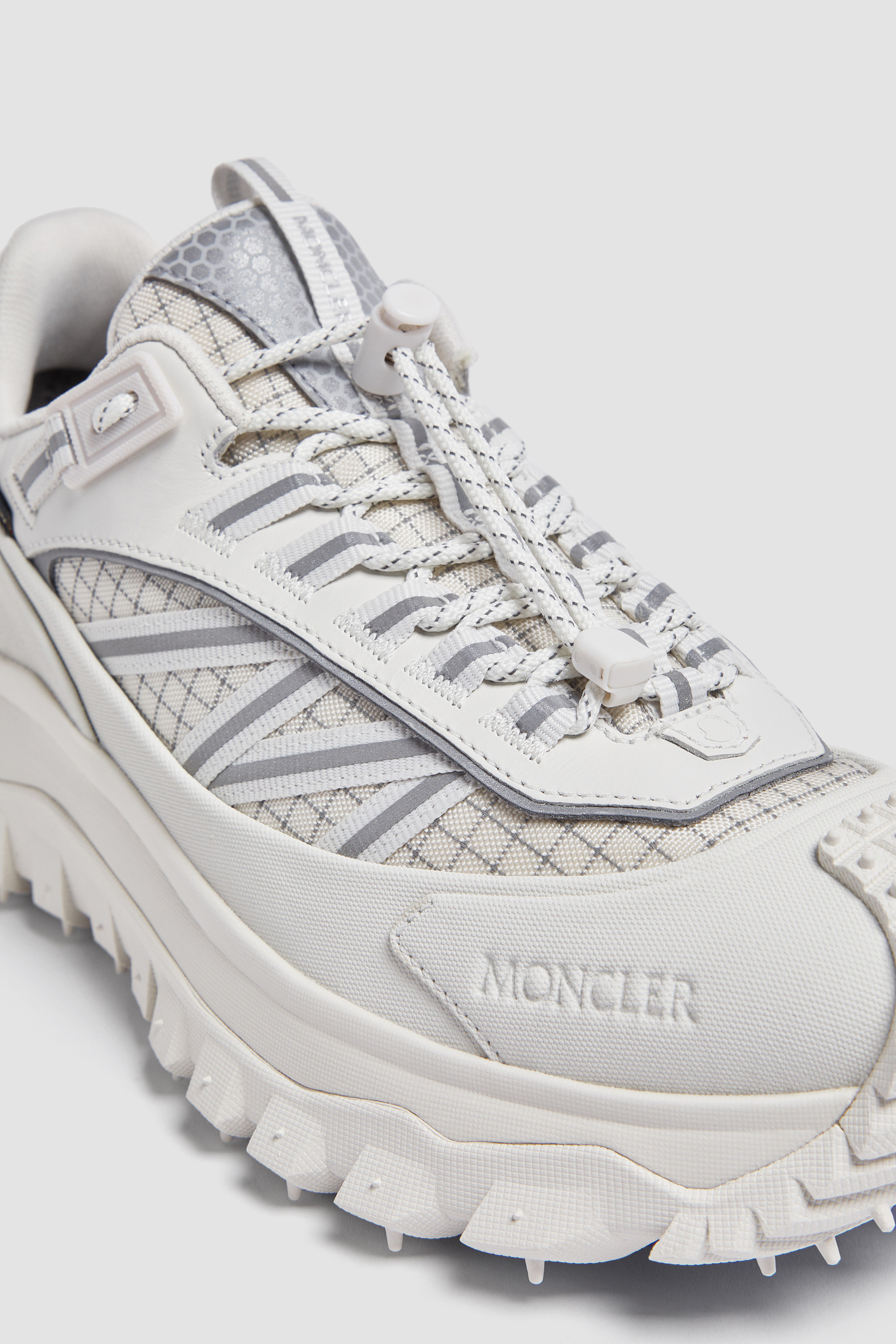 Moncler white trainers on sale