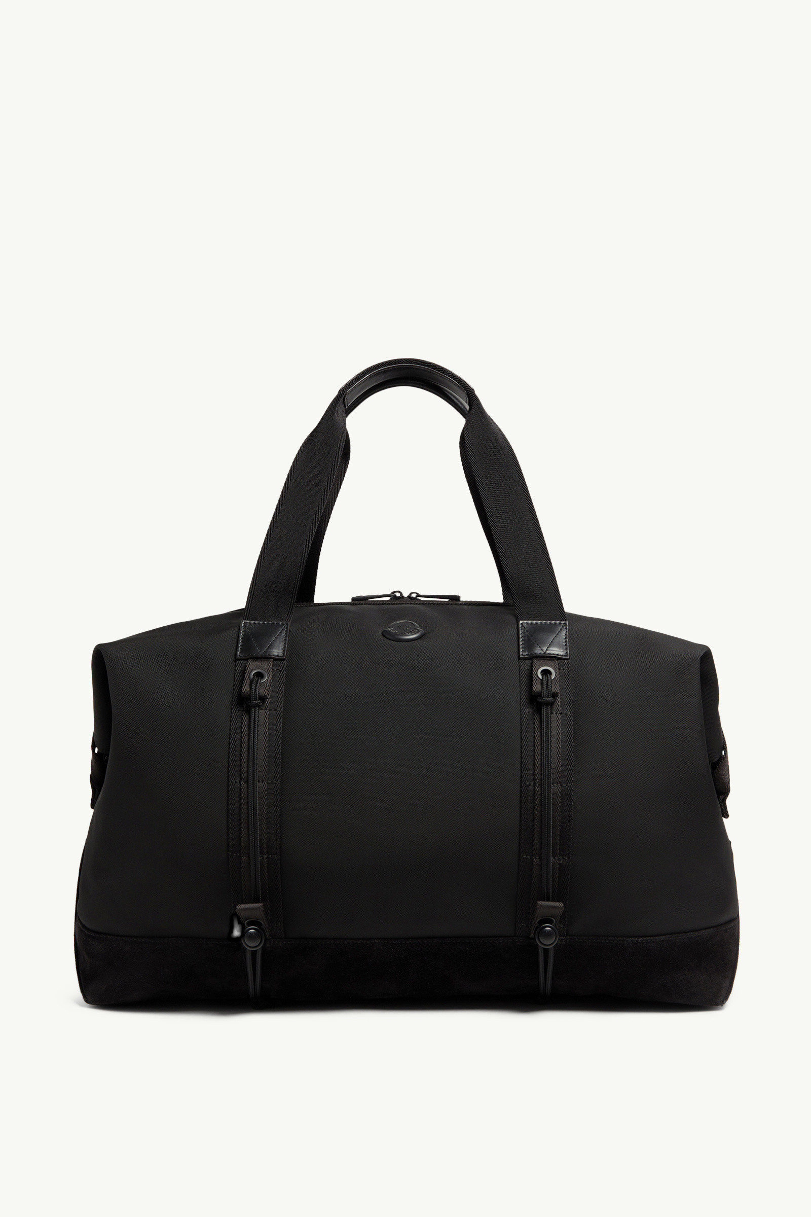 Black Tech Water-Repellent Leather-Trimmed Duffle Bag - Bags