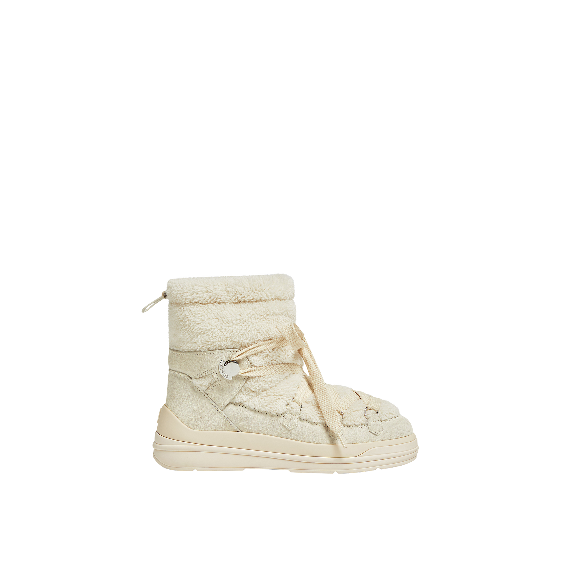Moncler Insolux Suede Snow Boots, Women, White, Size: 40 In White