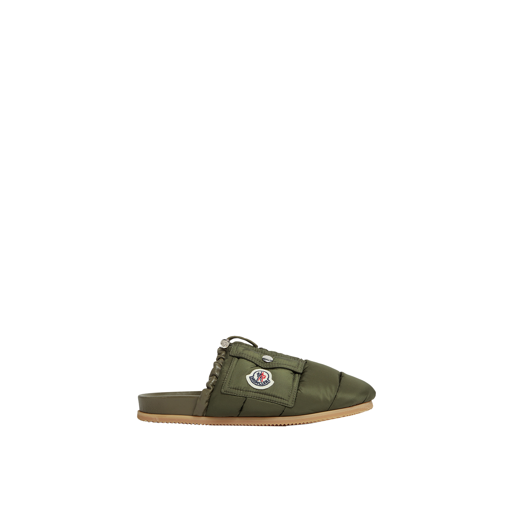 Moncler Mon Pocket Slippers In Vert