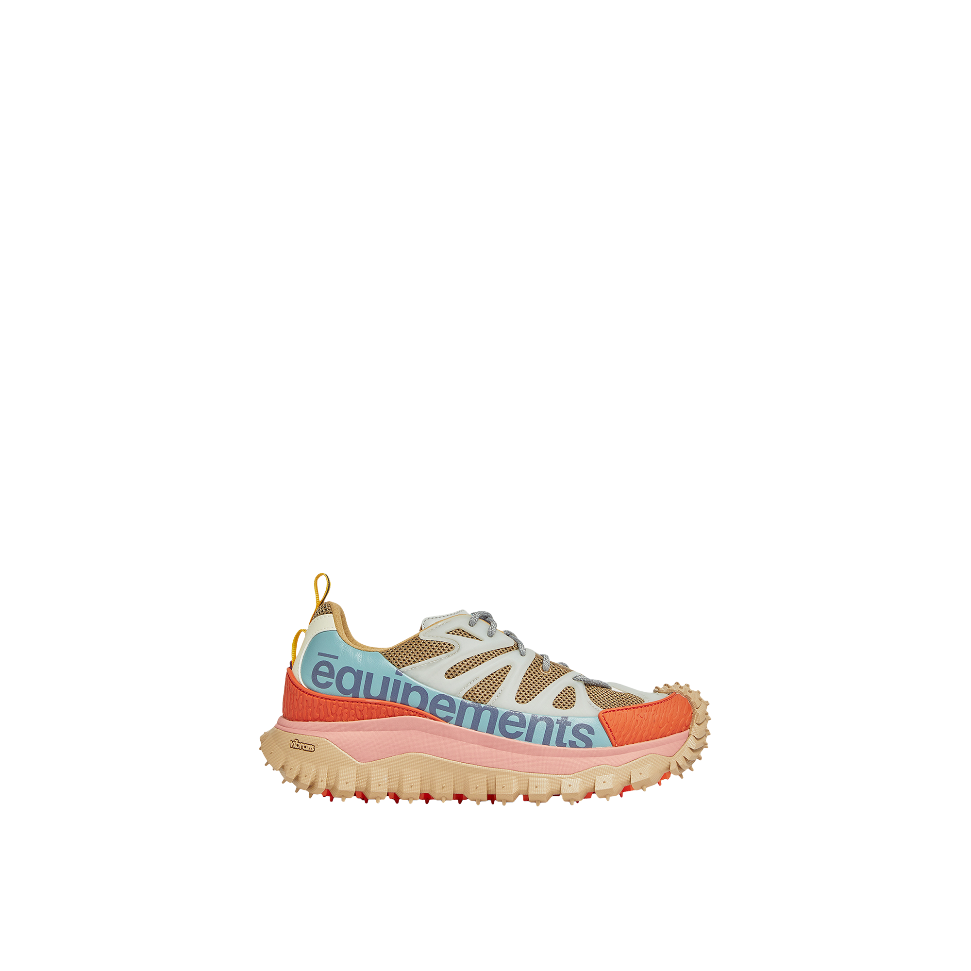 Moncler Chunky Sole Mesh Panels Pull Tab Sneakers In Multicolour
