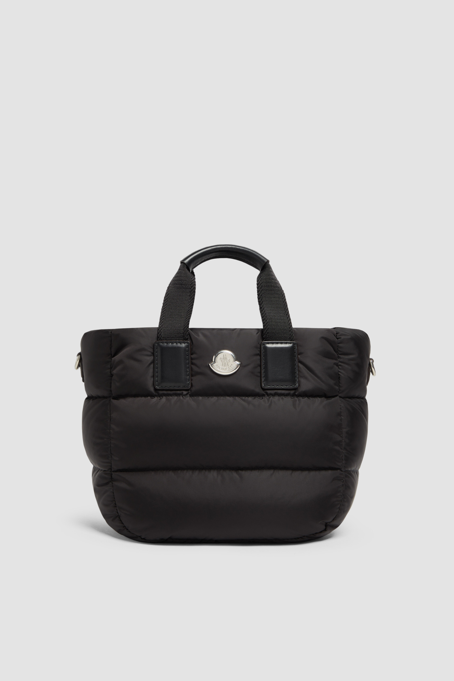 Moncler Doudoune Leather Mini Tote Bag in Black | Lyst