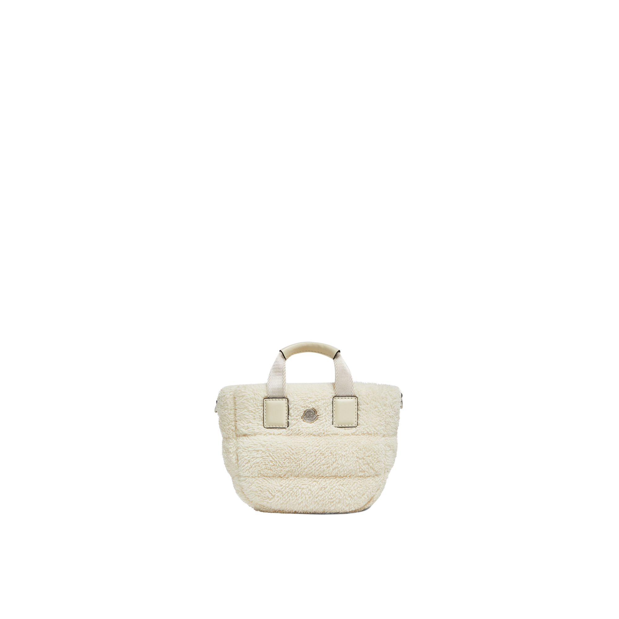 Moncler Mini-cabas Caradoc En Shearling In White